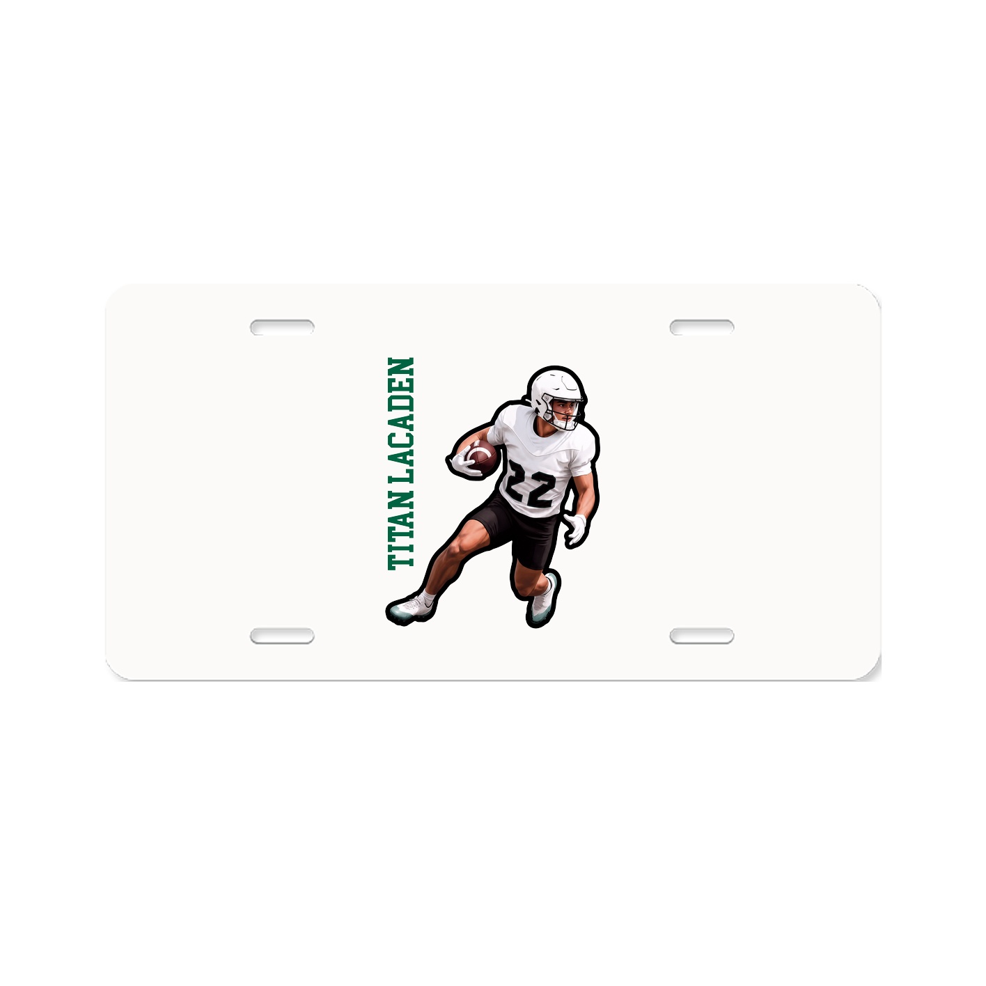 License Plate — Name Vertical in Classic