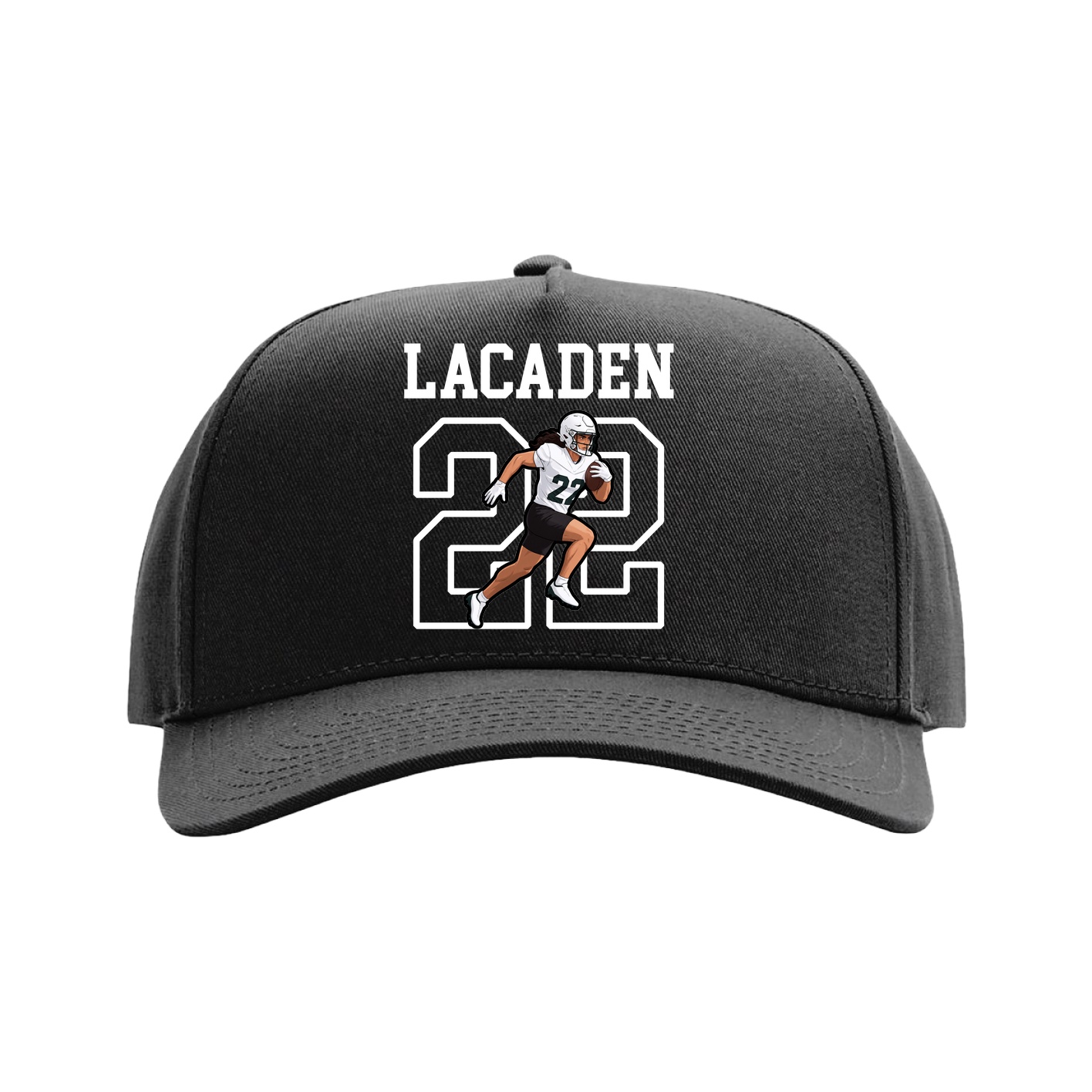 Full Fabric Five-Panel Champ Cap — Shirsey in Black