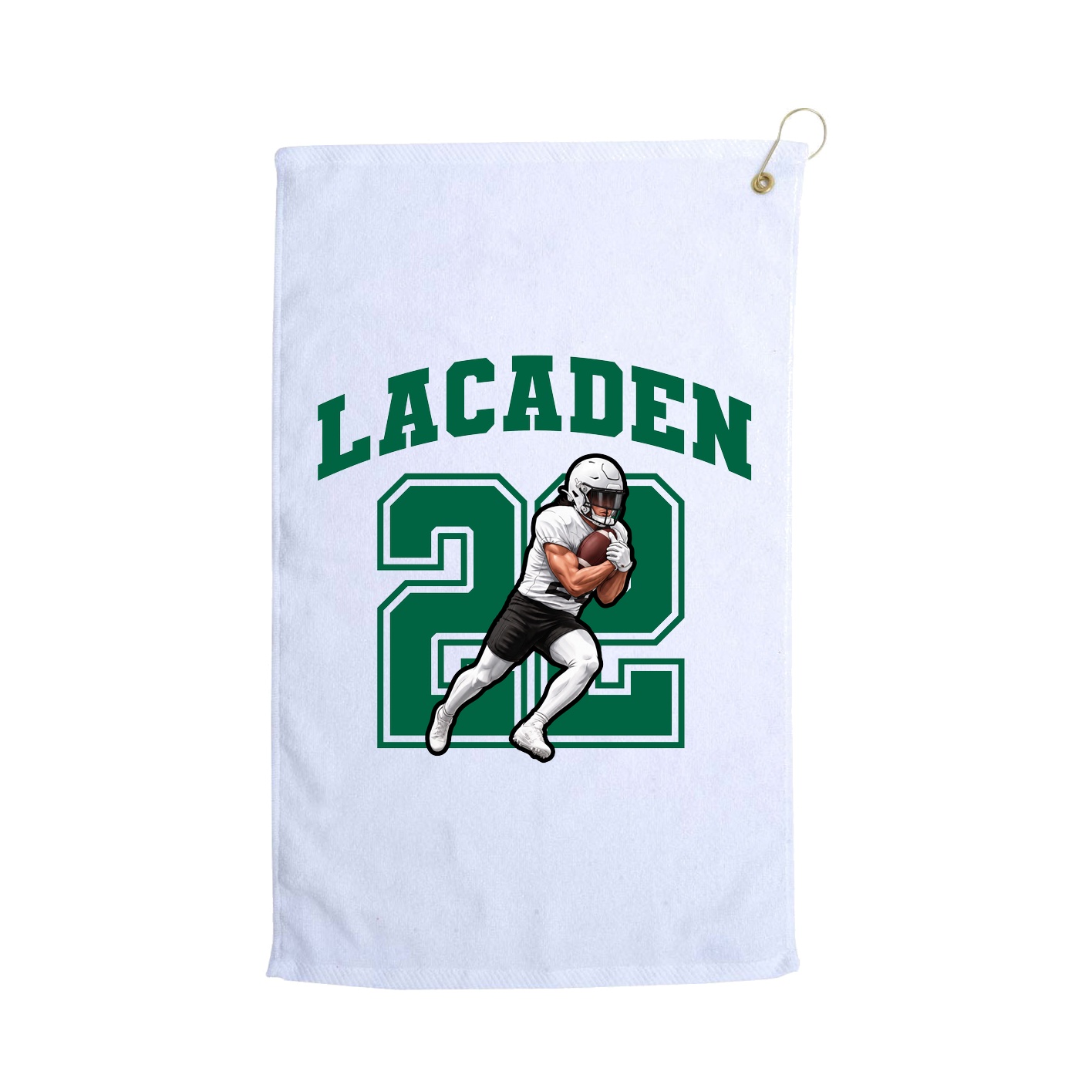 Golf Towel — Number in White
