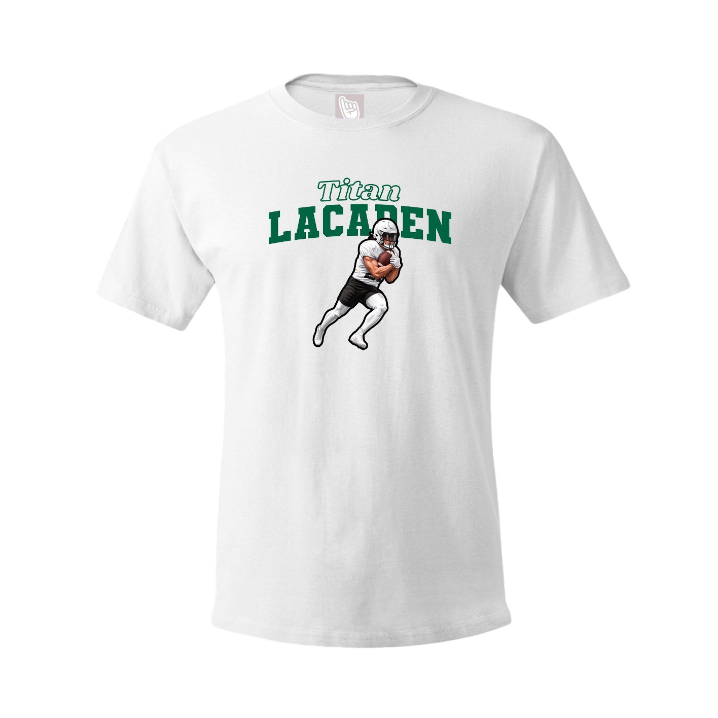 Youth Tee — Name Arch in White