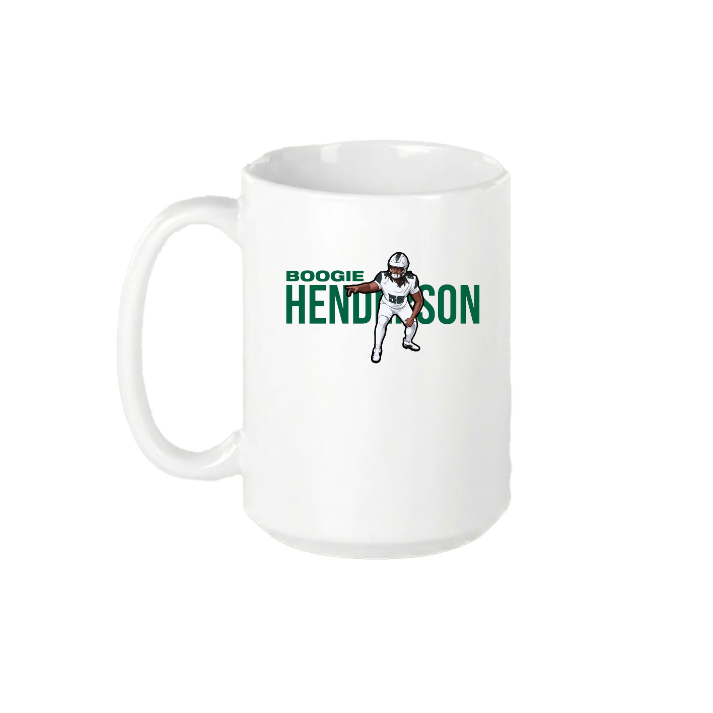 15oz Coffee Mug — Player Name in White