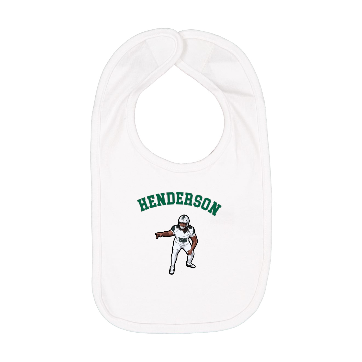 Infant Bib — Shirsey Arch in White