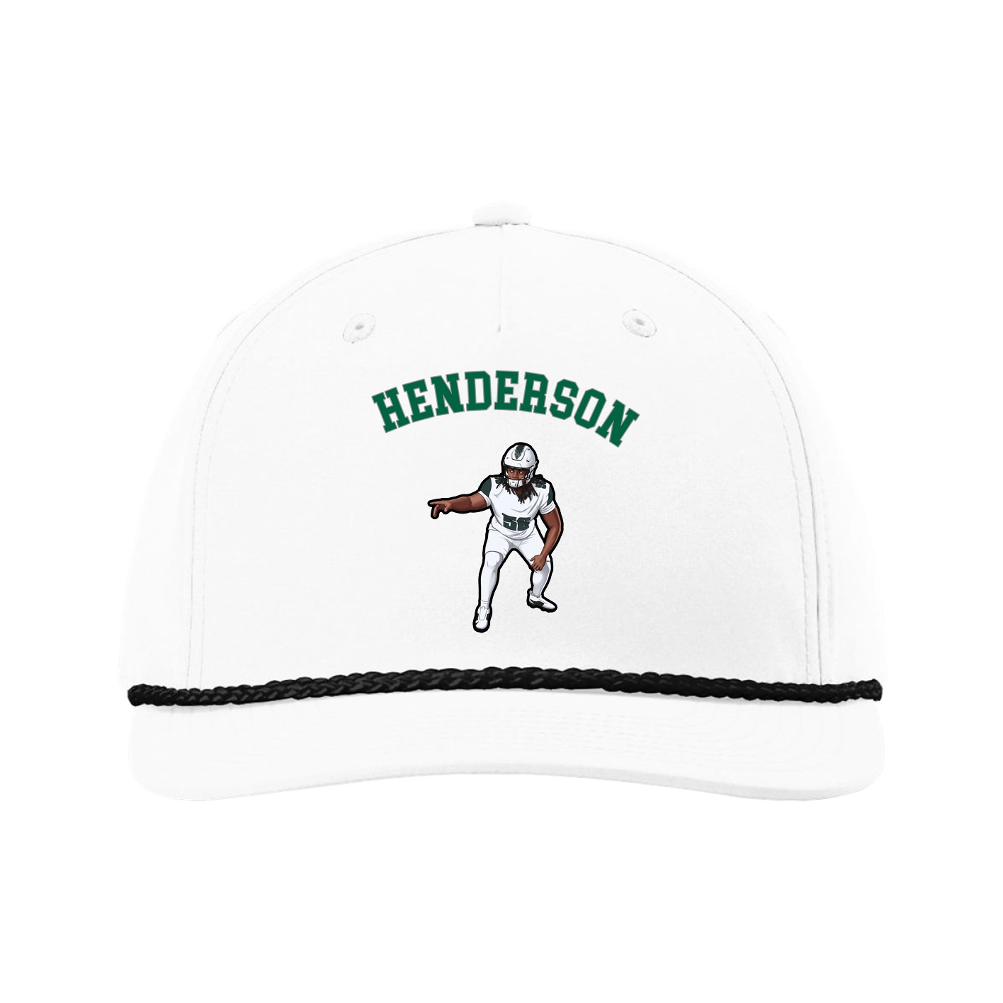 Five-Panel Classic Rope Cap — Shirsey Arch in White