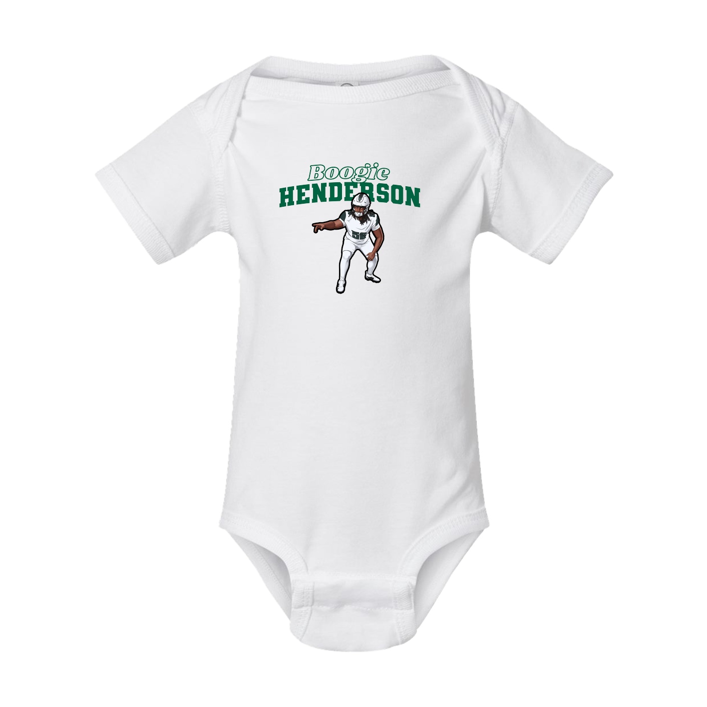 Baby Onesie — Name Arch in White