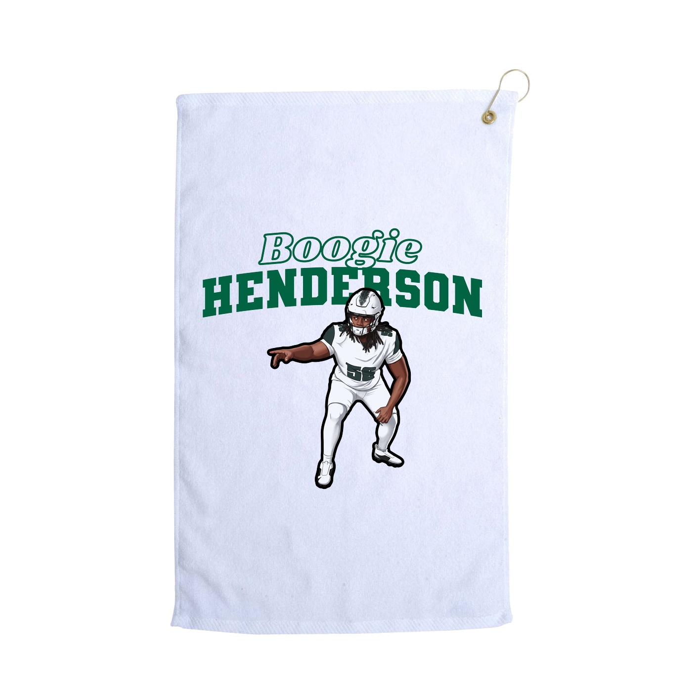 Golf Towel — Name Arch in White