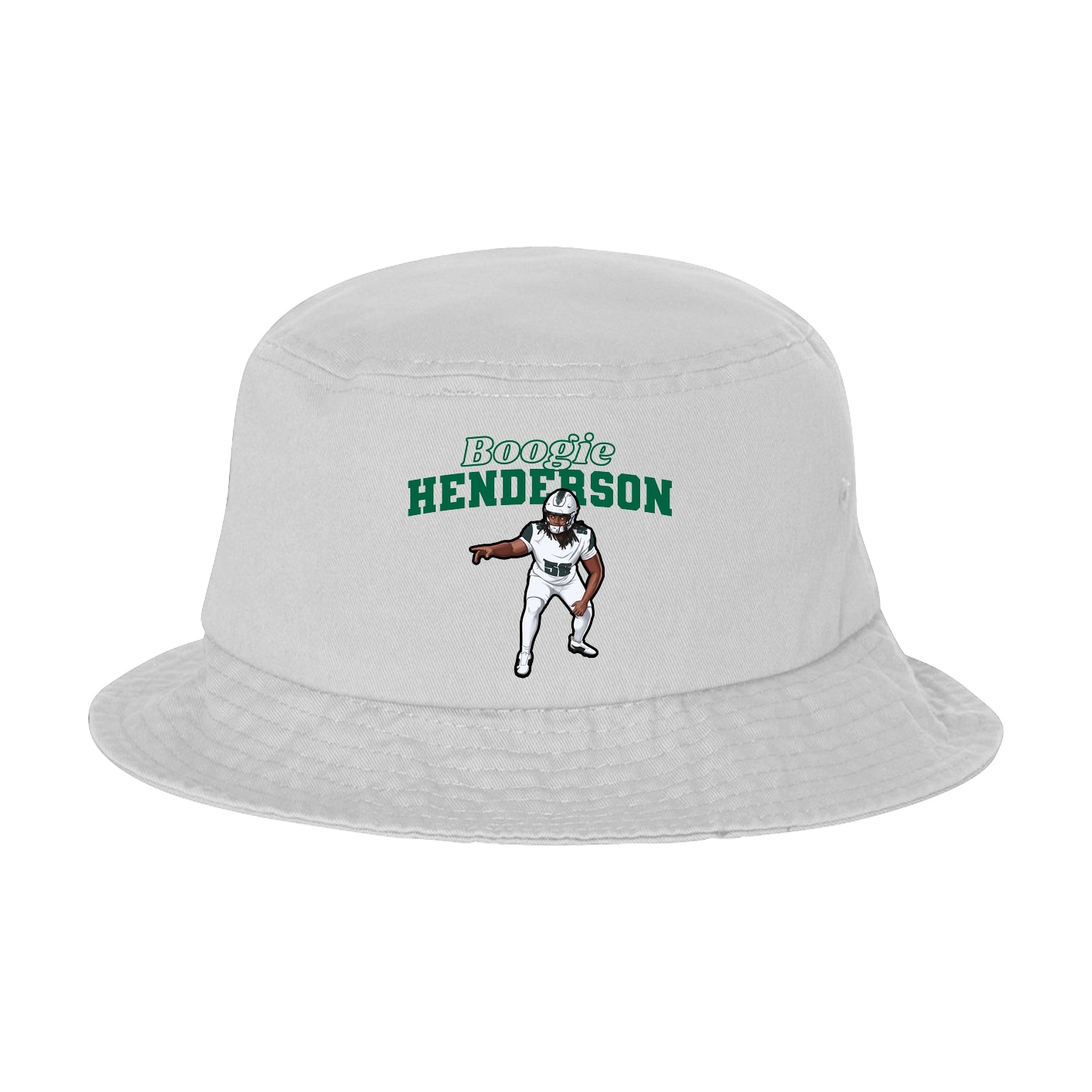 Bucket Cap — Name Arch in White