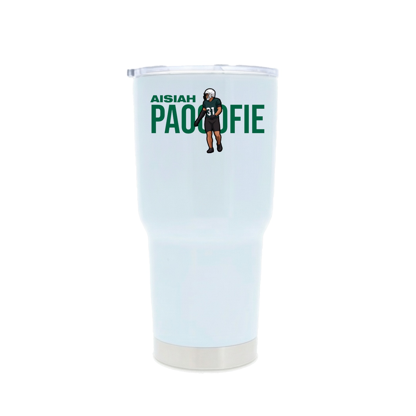30oz Stainless Steel Tumbler — Player Name in White
