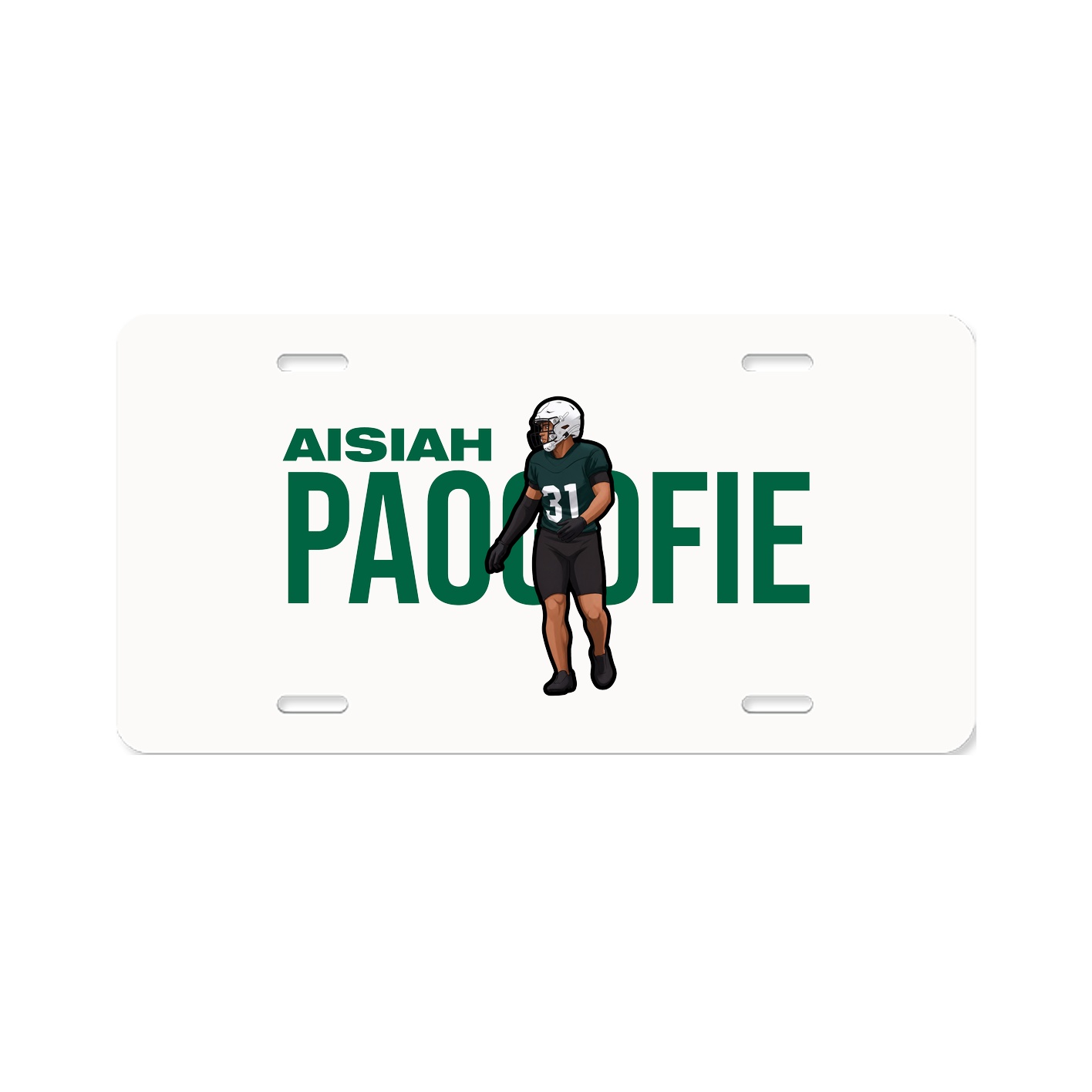 License Plate — Player Name in Classic