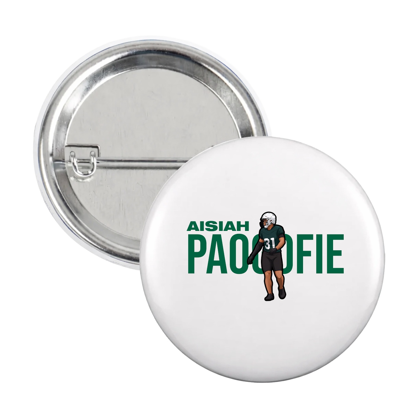 Game Day Button — Player Name in White
