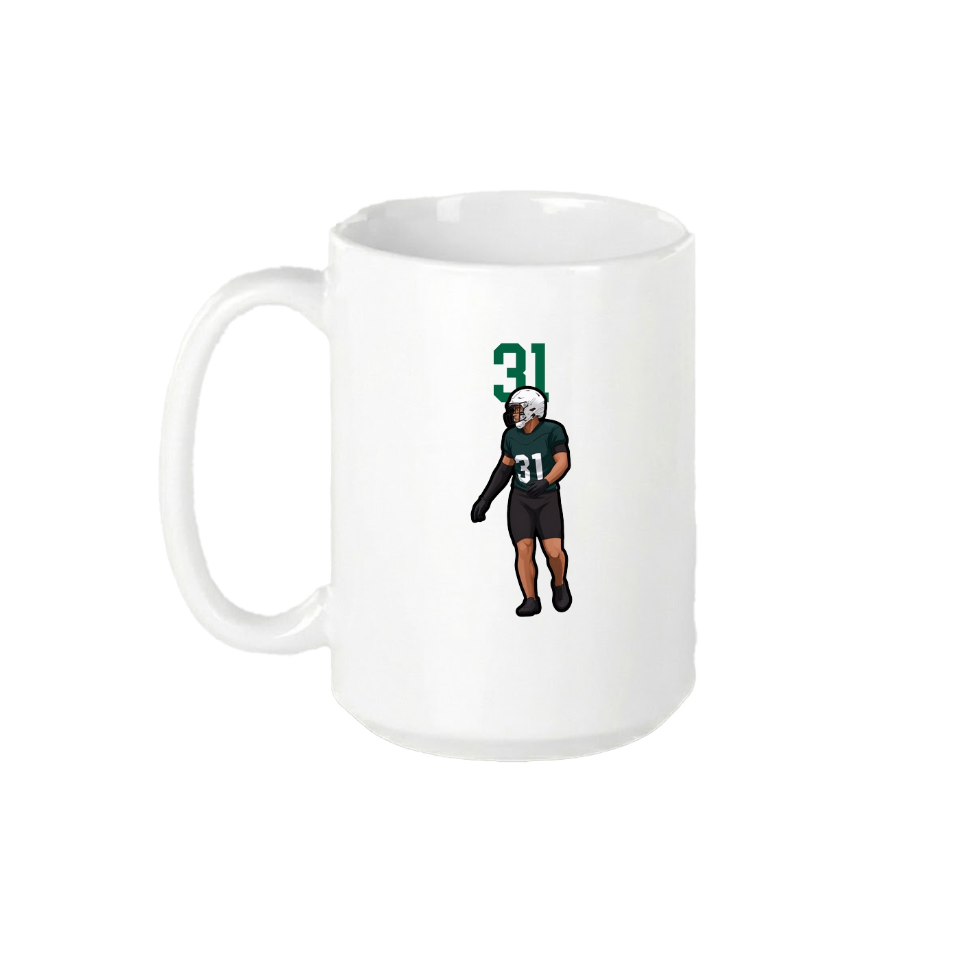 15oz Coffee Mug — Number Top in White