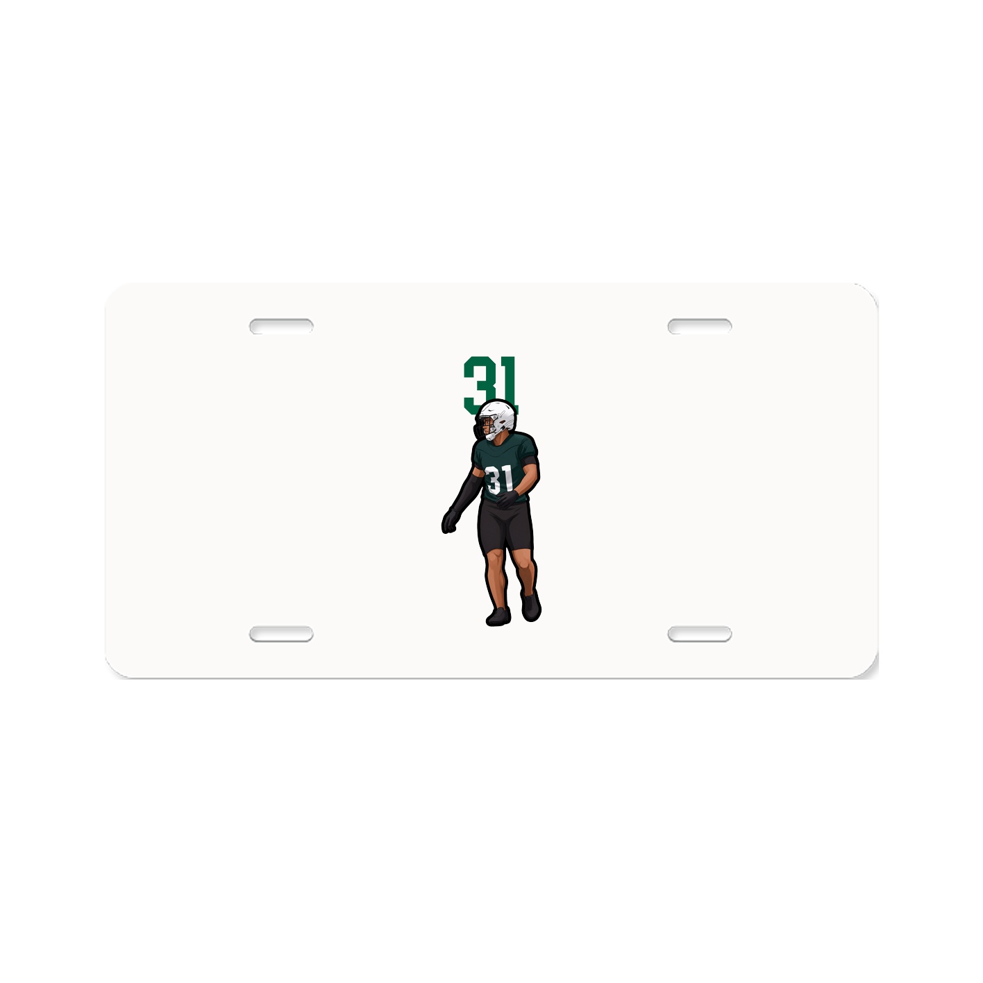 License Plate — Number Top in Classic