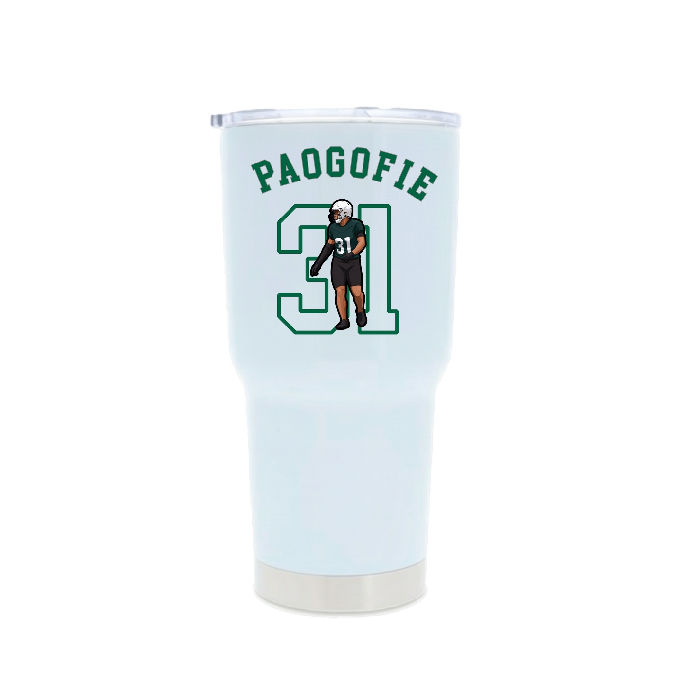 30oz Stainless Steel Tumbler — Shirsey Arch in White