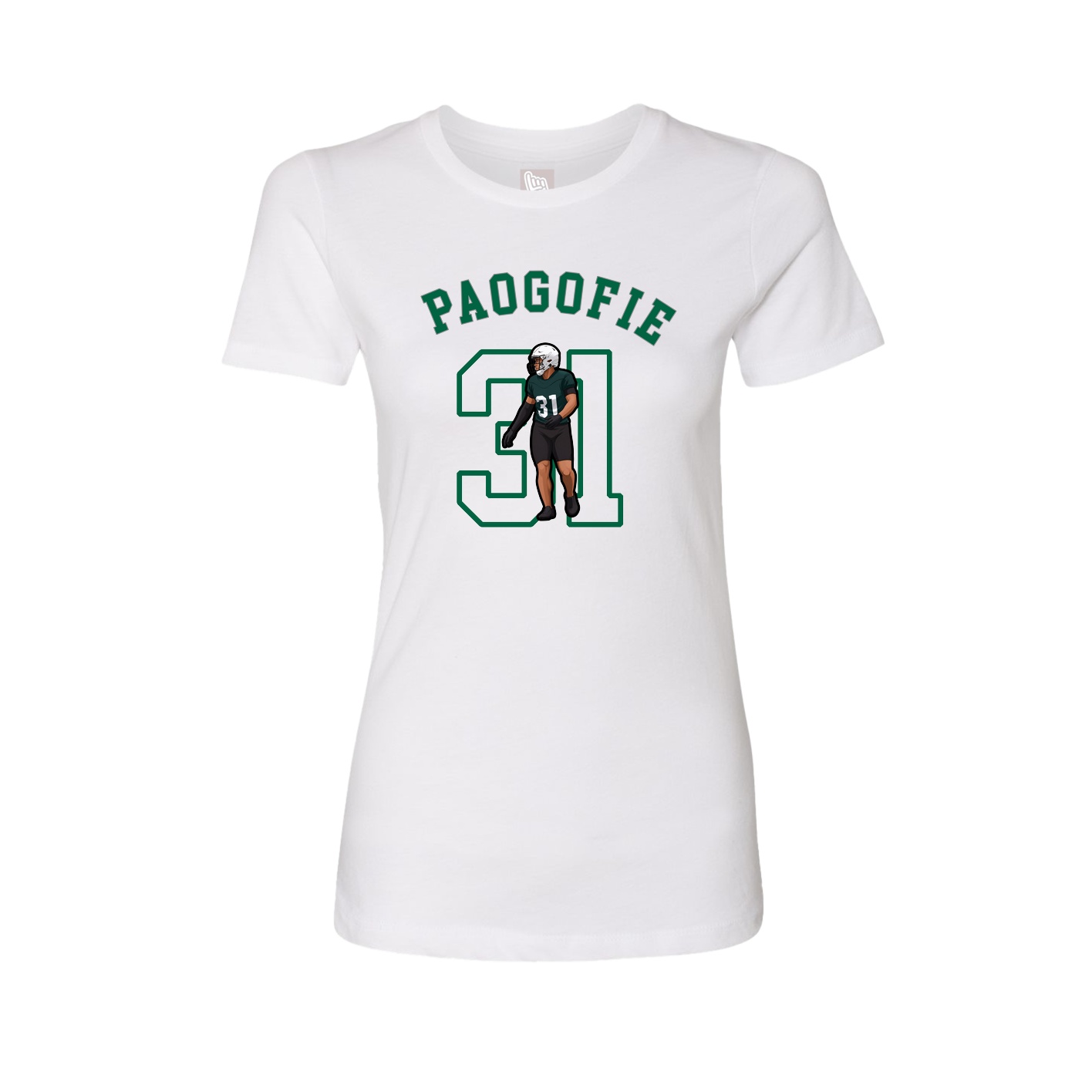 Fitted Women's Tee — Shirsey Arch in White