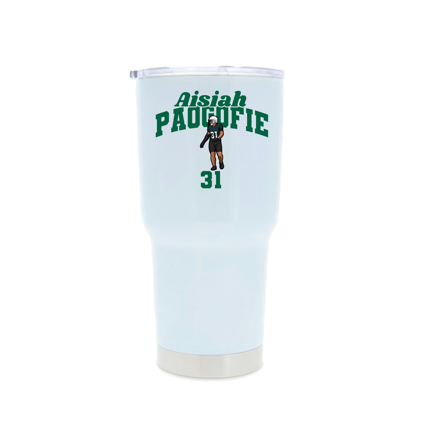 30oz Stainless Steel Tumbler — Signature Arch in White