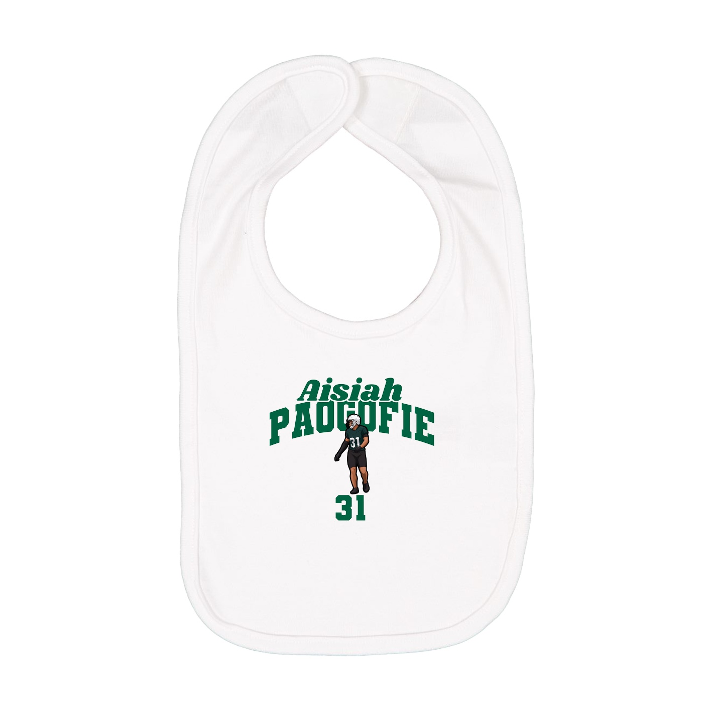 Infant Bib — Signature Arch in White