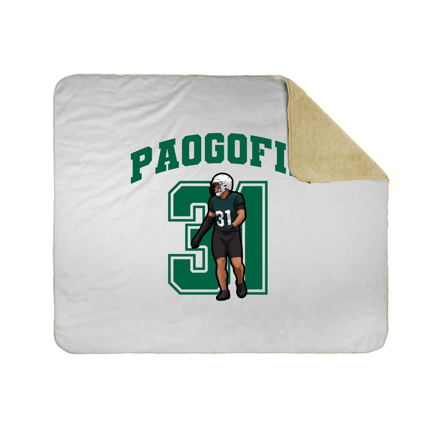 Throw Blanket — Number in White