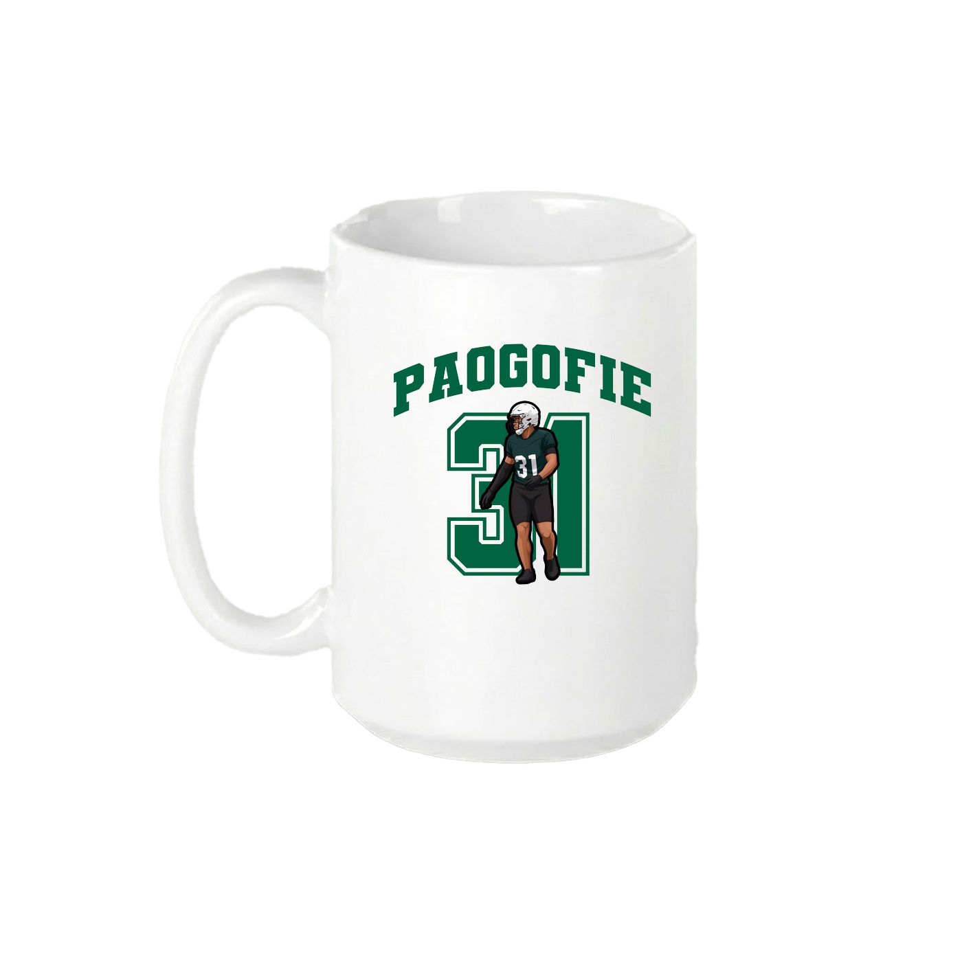 15oz Coffee Mug — Number in White