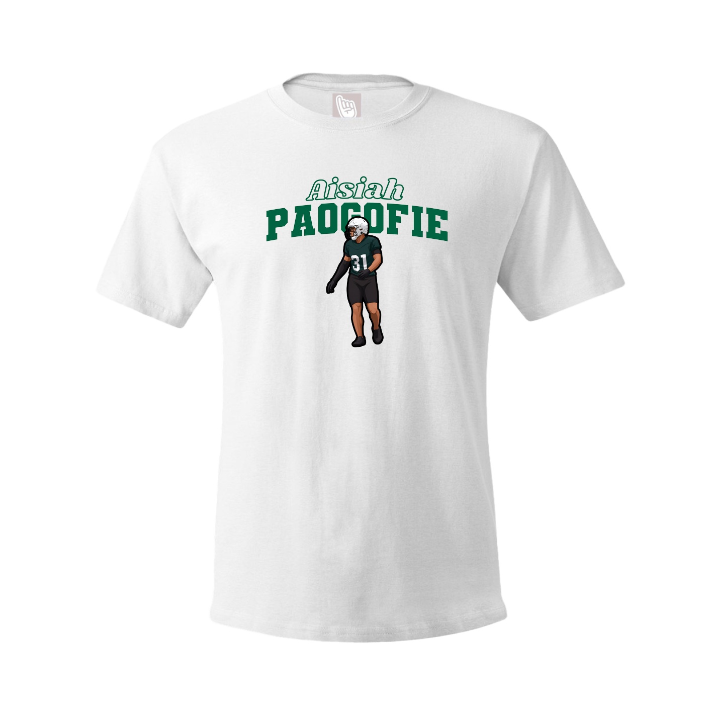 Youth Tee — Name Arch in White