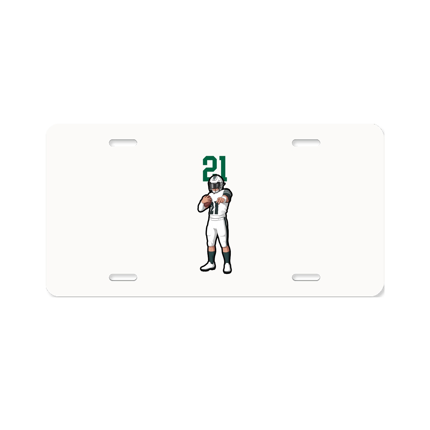 License Plate — Number Top in Classic