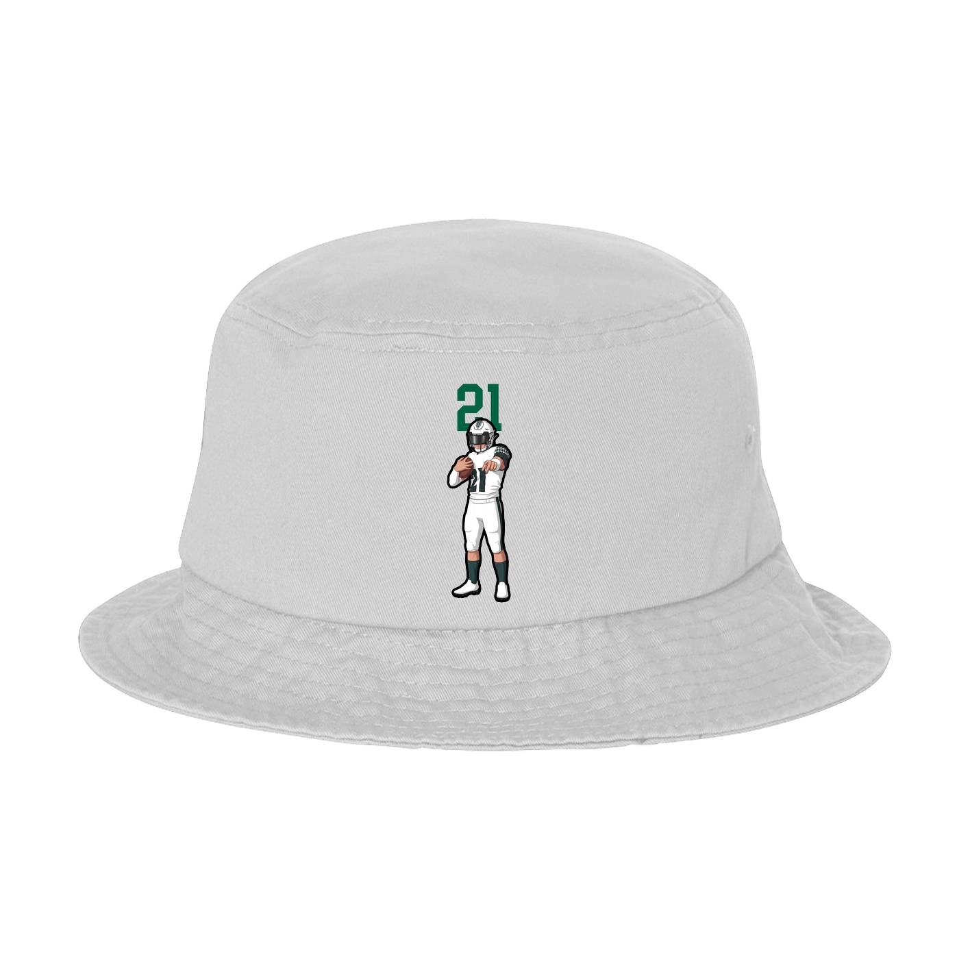 Bucket Cap — Number Top in White