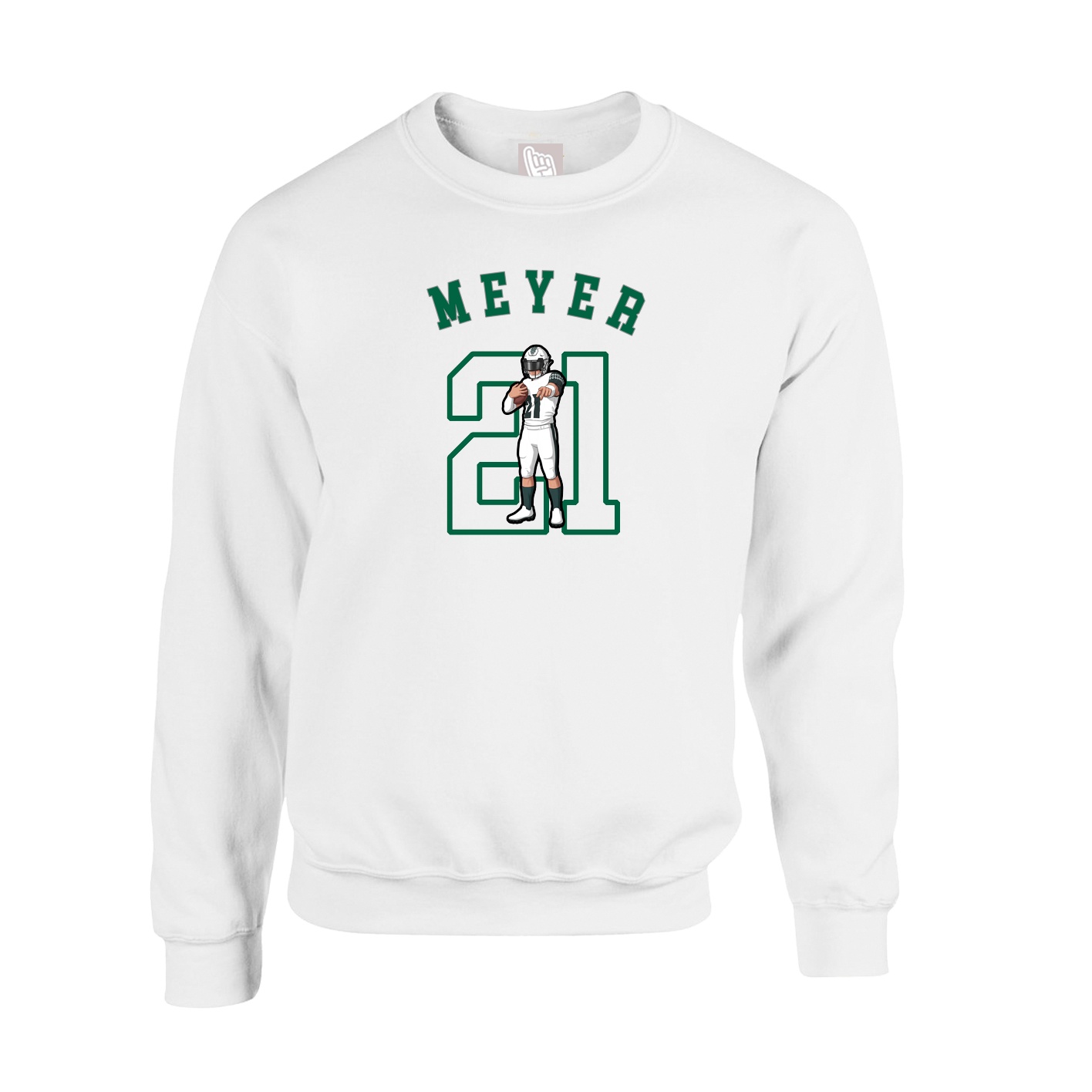 Fleece Crew — Shirsey Arch in White