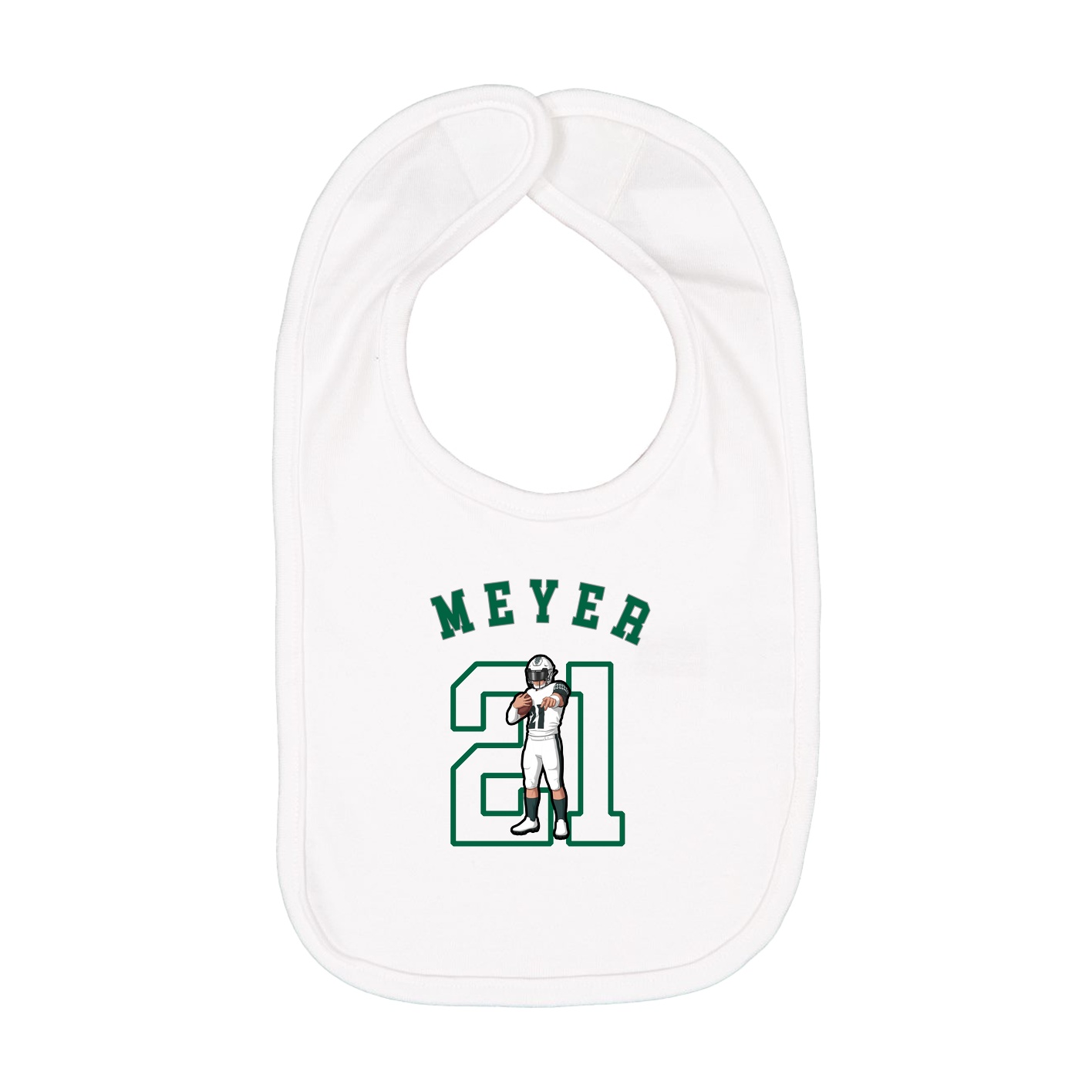 Infant Bib — Shirsey Arch in White