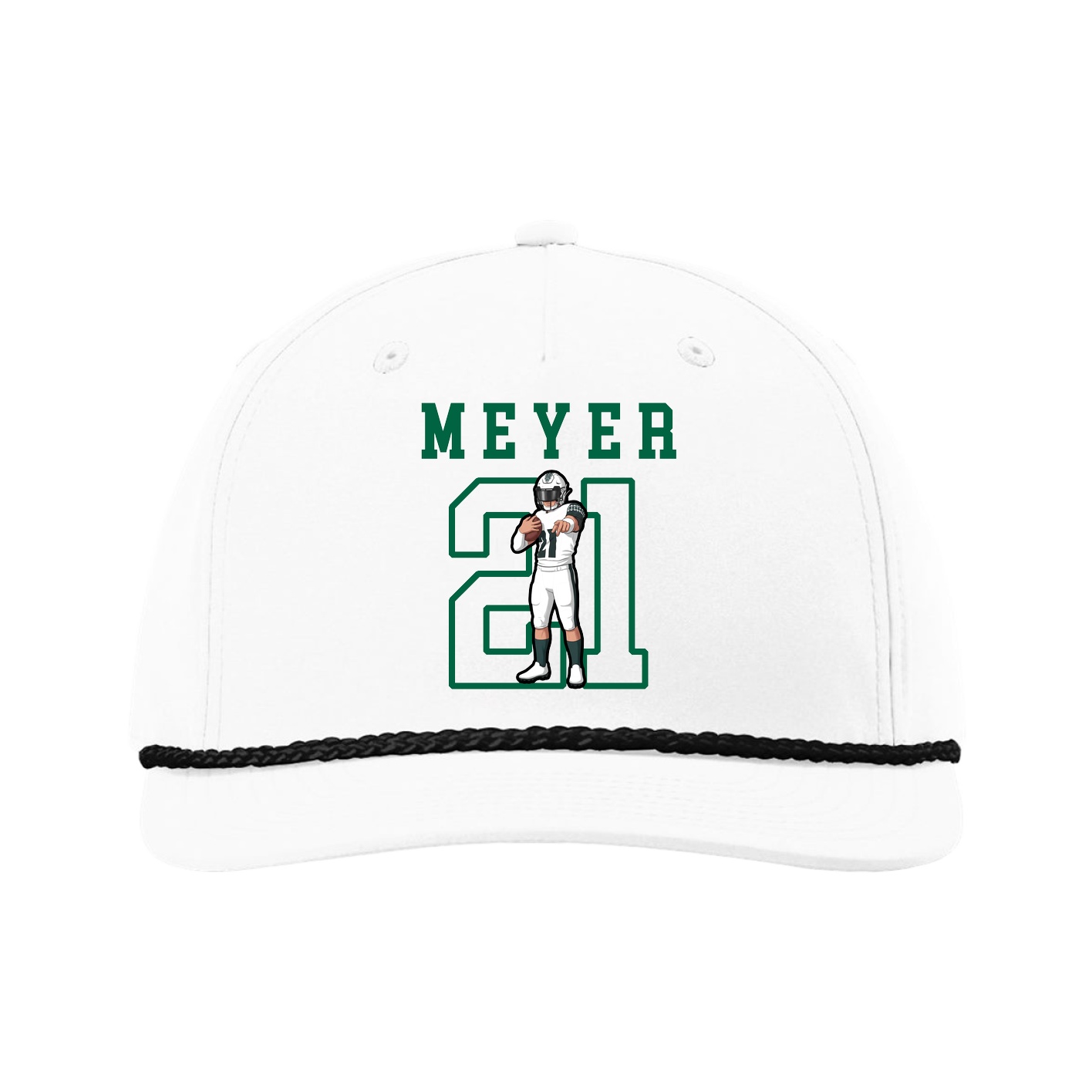 Five-Panel Classic Rope Cap — Shirsey in White