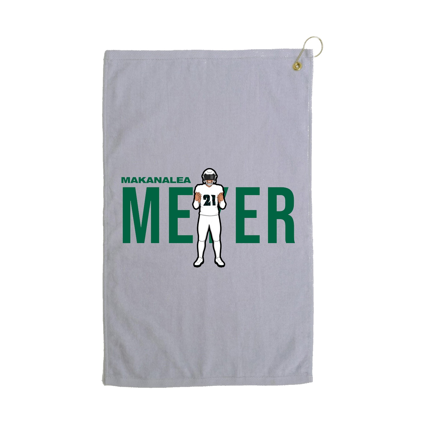 Golf Towel — Player Name in Grey