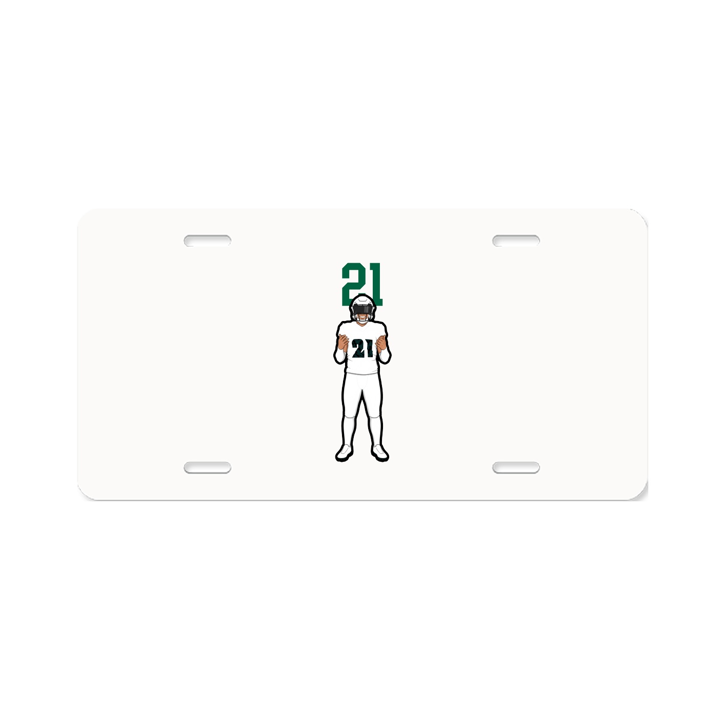 License Plate — Number Top in Classic