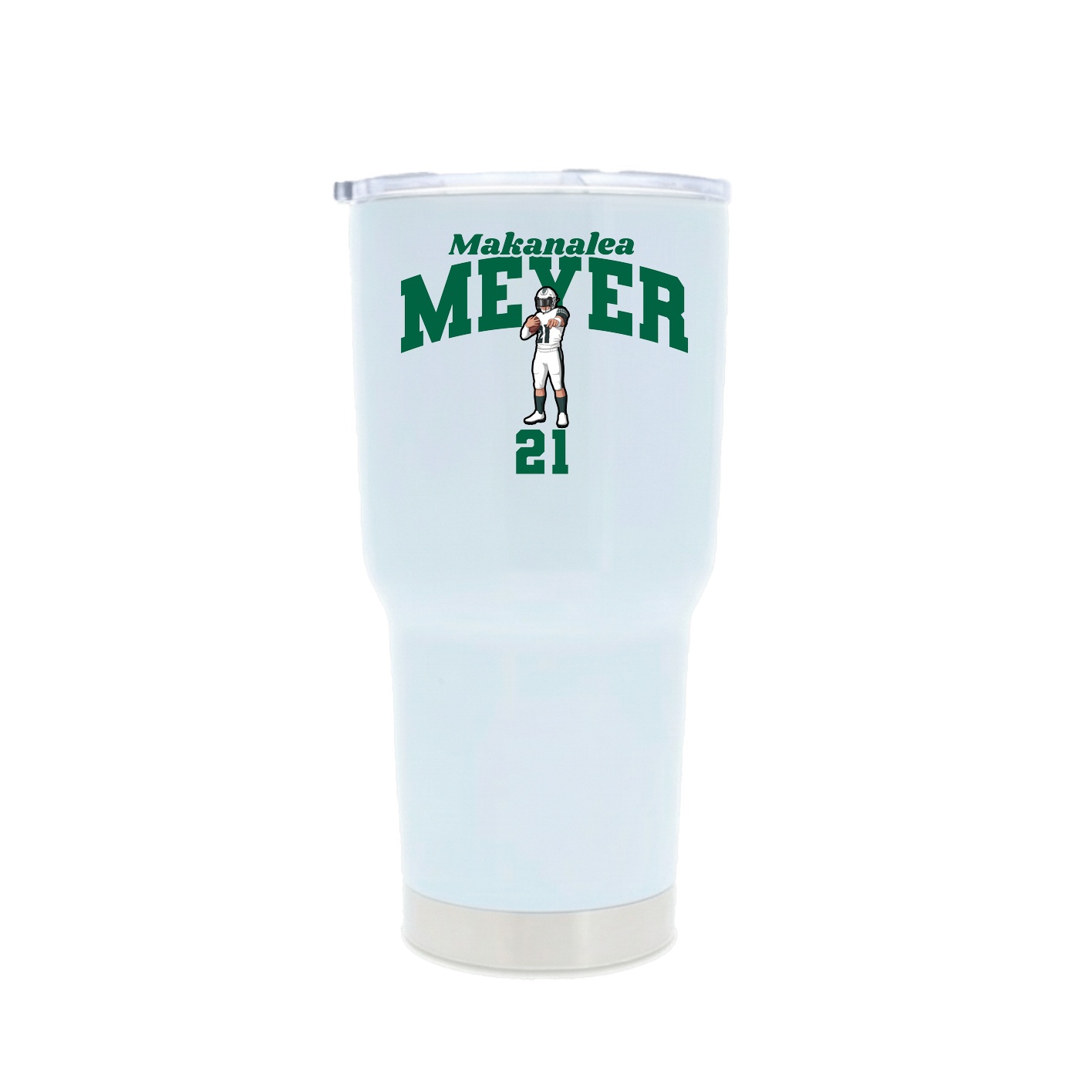 30oz Stainless Steel Tumbler — Signature Arch in White