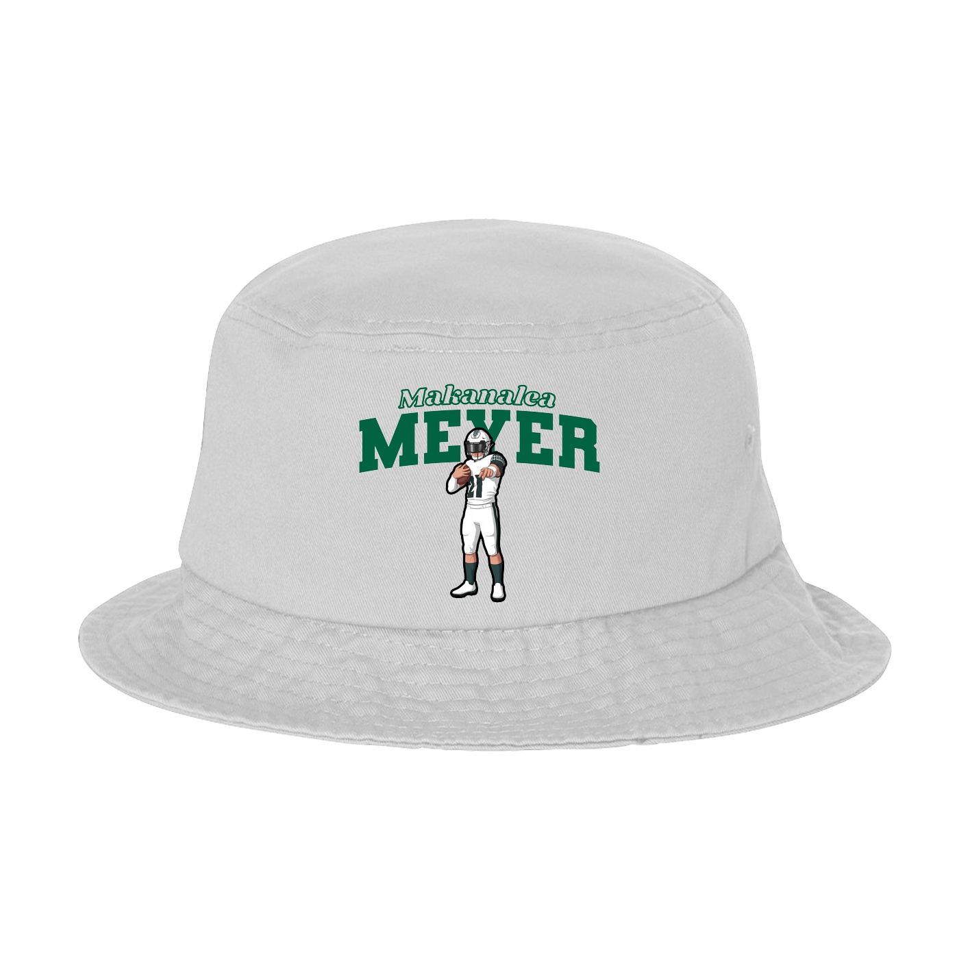 Bucket Cap — Name Arch in White