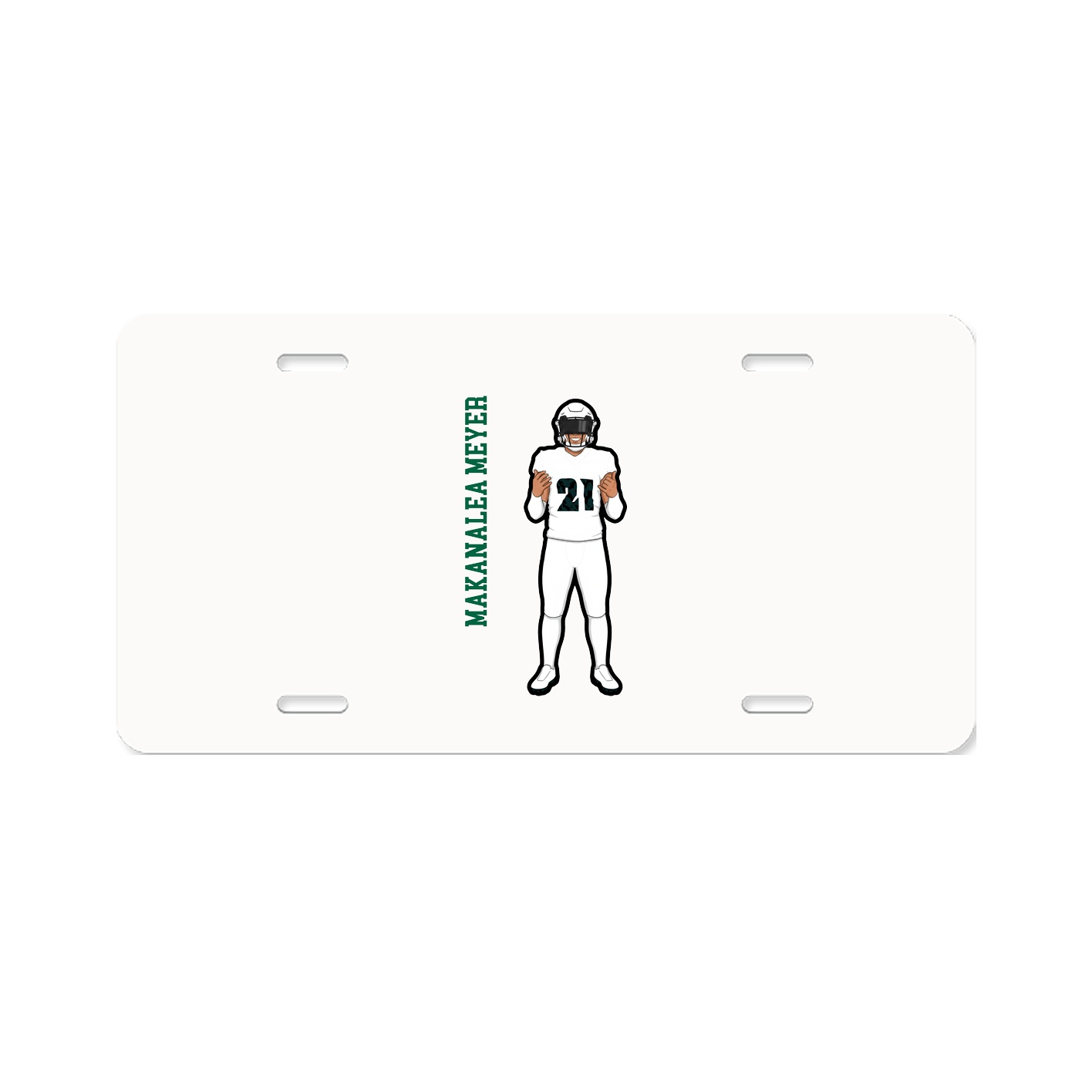 License Plate — Name Vertical in Classic