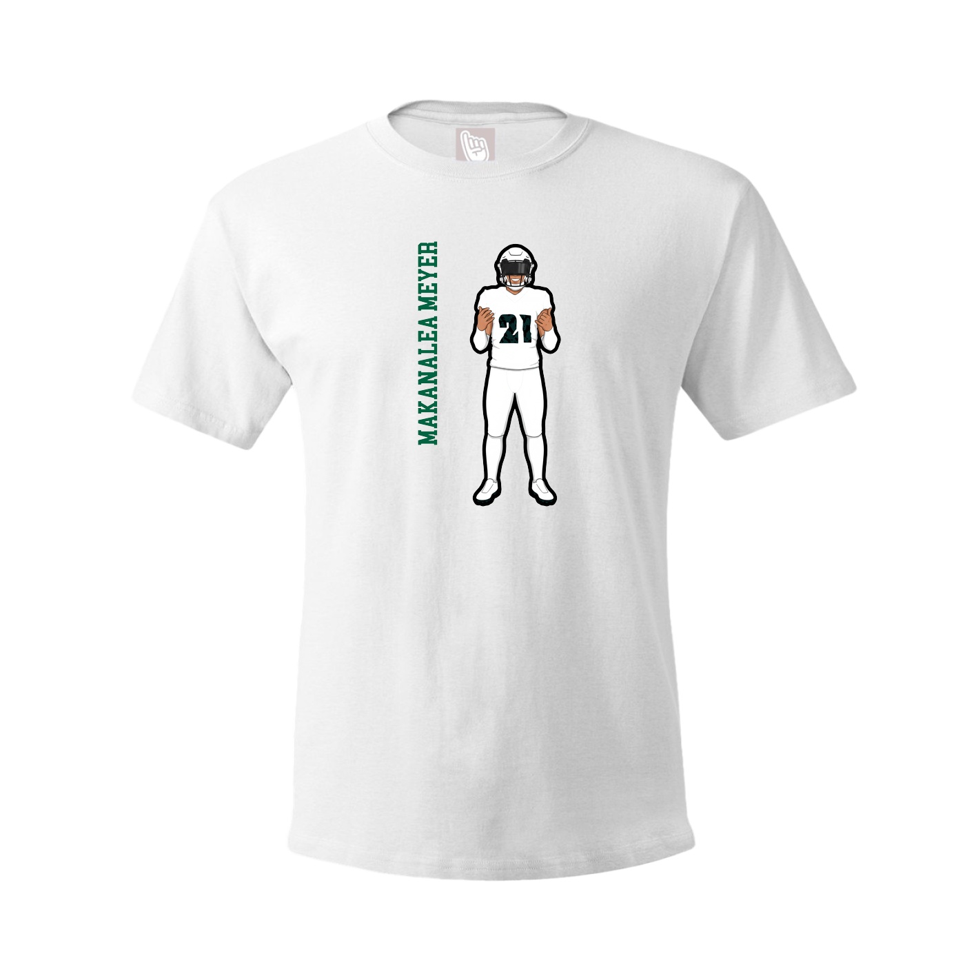 Tee — Name Vertical in White