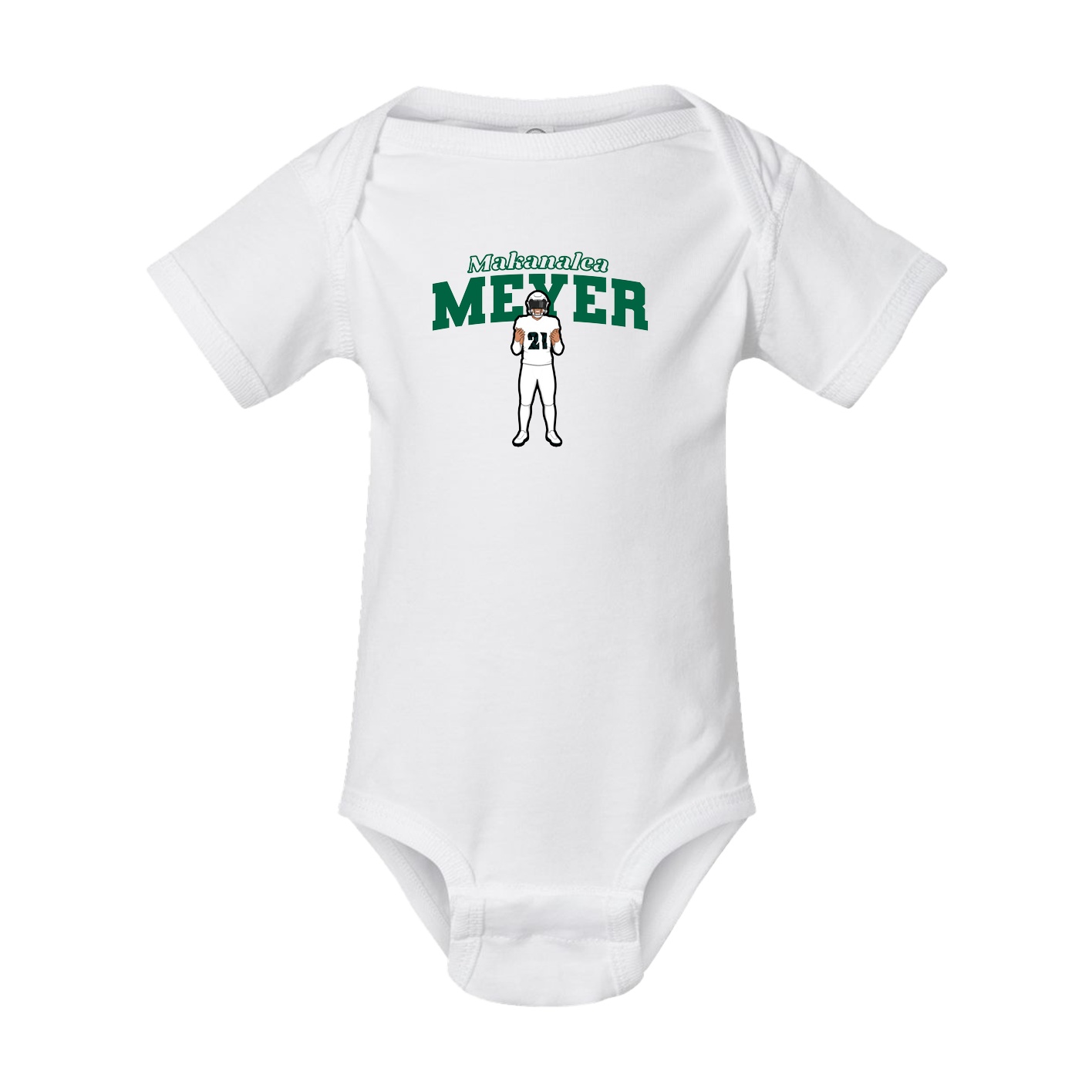 Baby Onesie — Name Arch in White