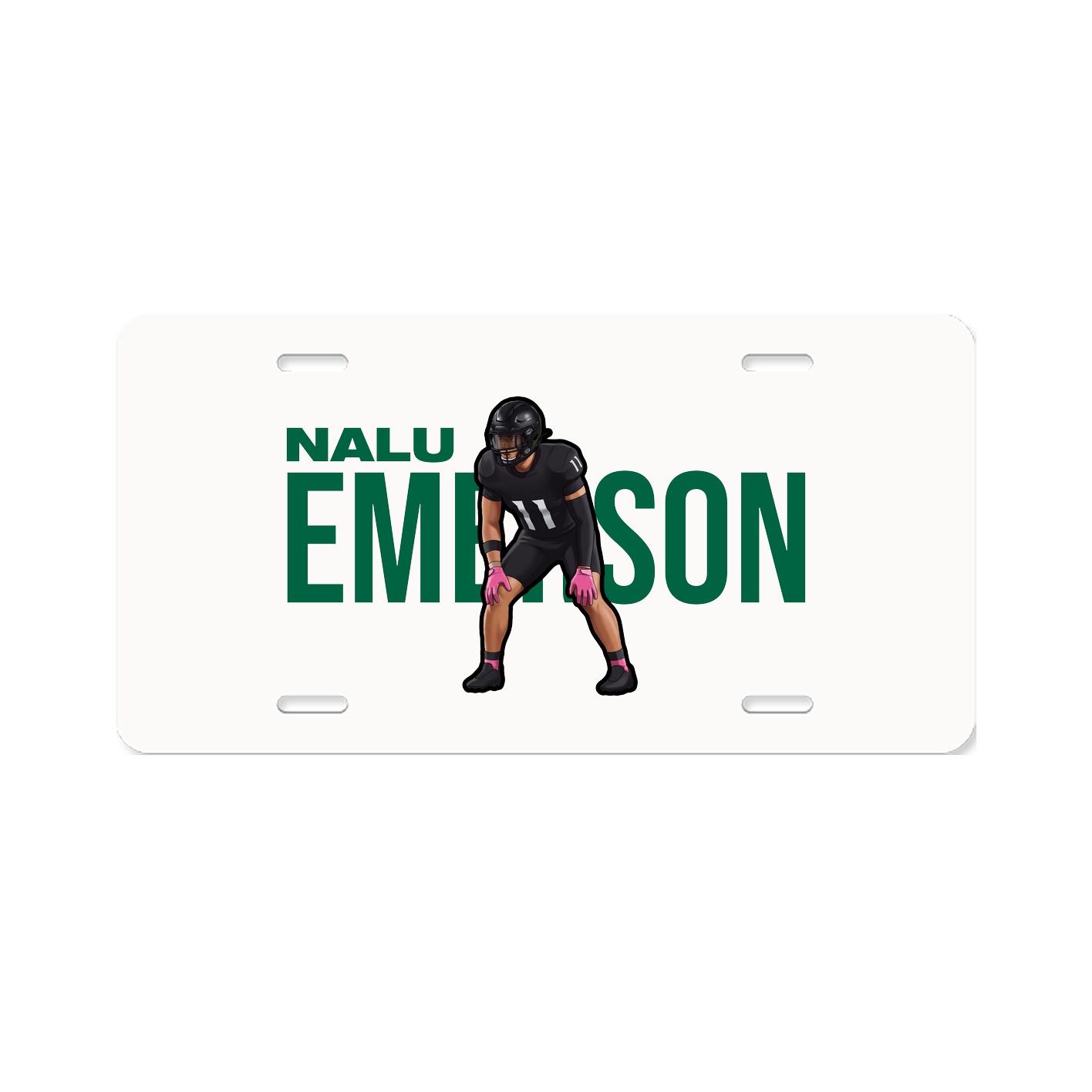 License Plate — Player Name in Classic