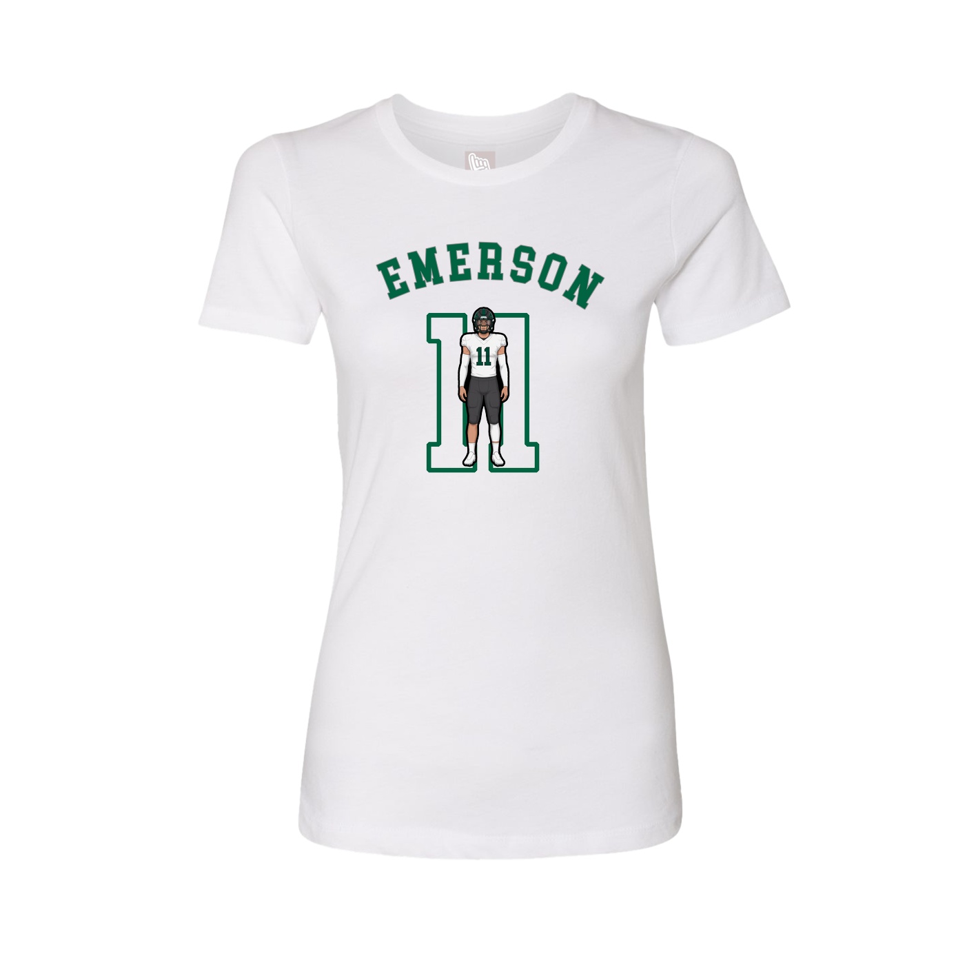 Fitted Women's Tee — Shirsey Arch in White