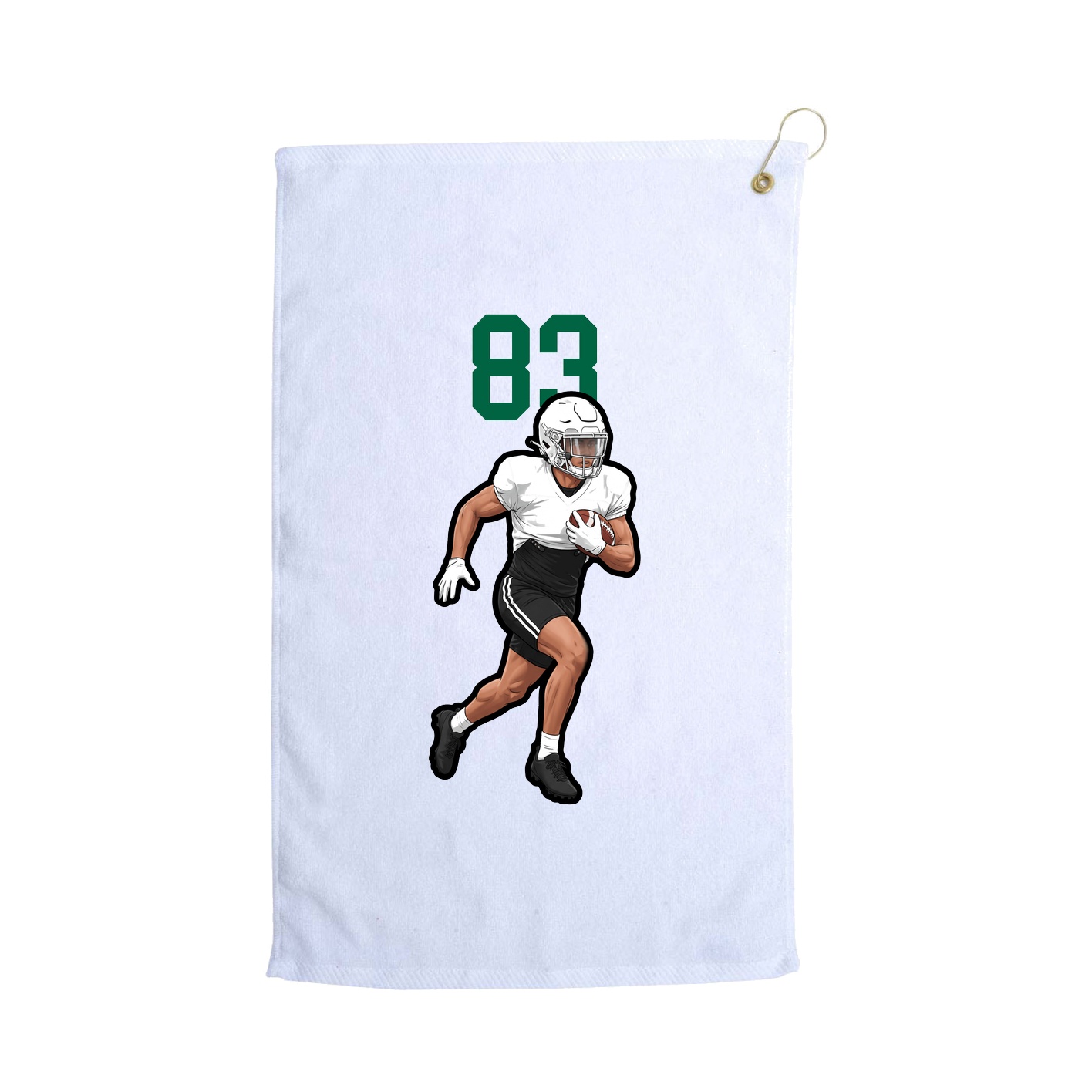 Golf Towel — Number Top in White