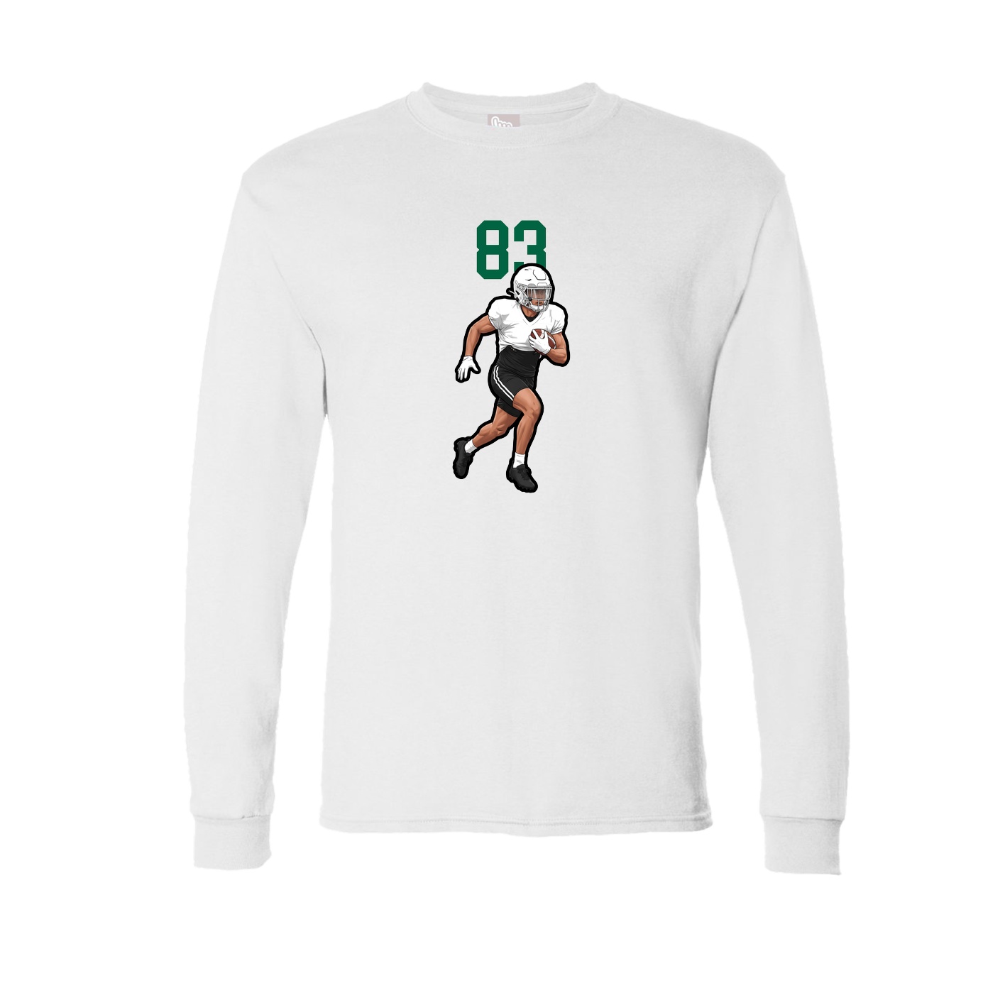 Long Sleeve Tee — Number Top in White