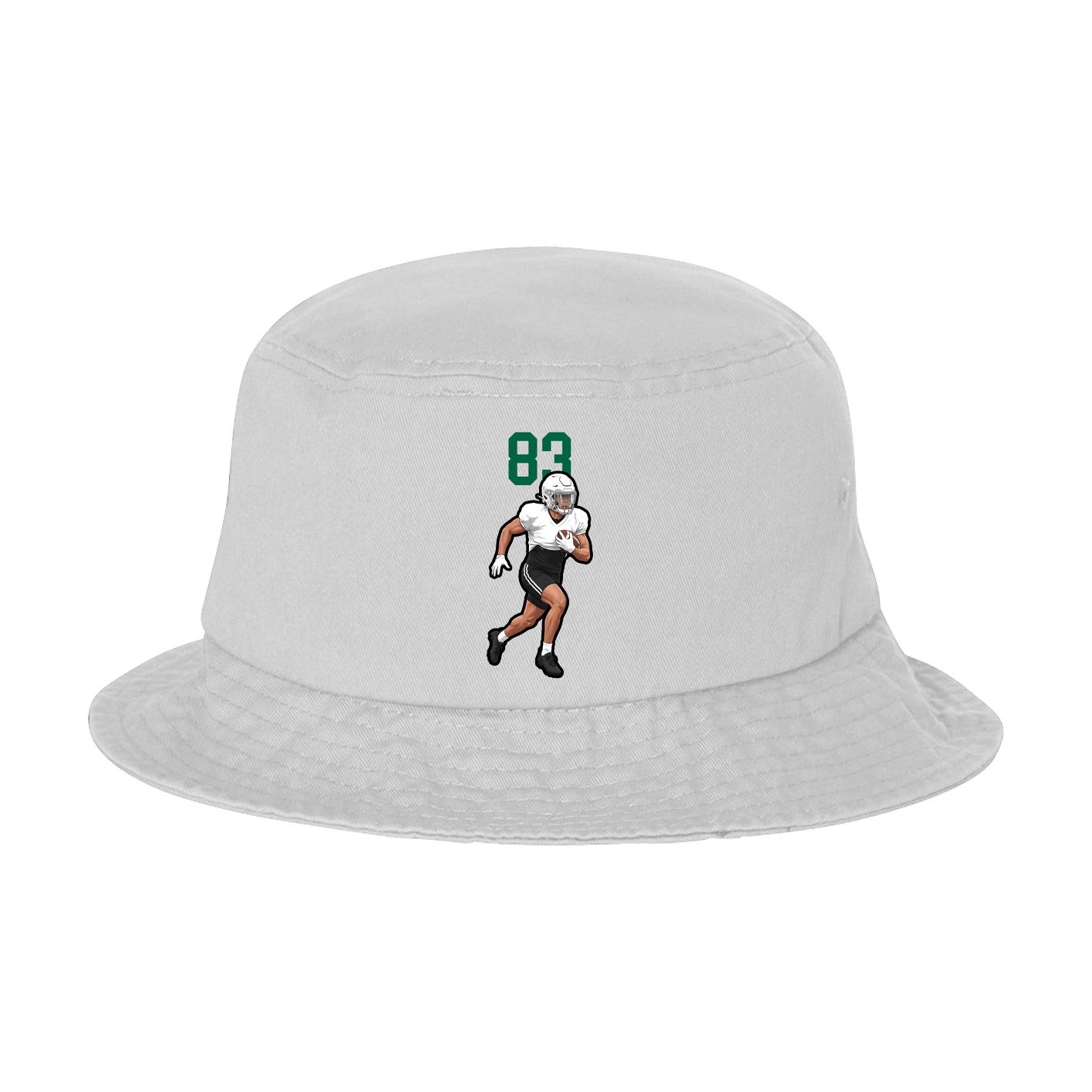 Bucket Cap — Number Top in White