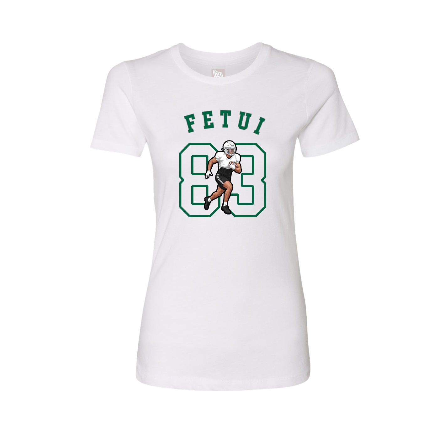 Fitted Women's Tee — Shirsey Arch in White