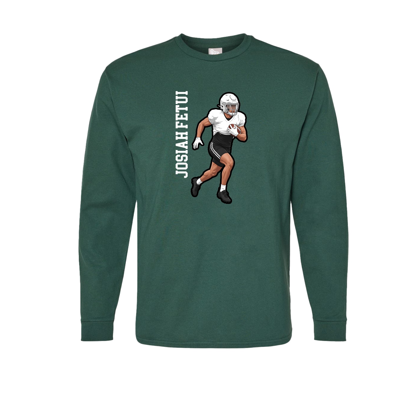 Long Sleeve Tee — Name Vertical in Green