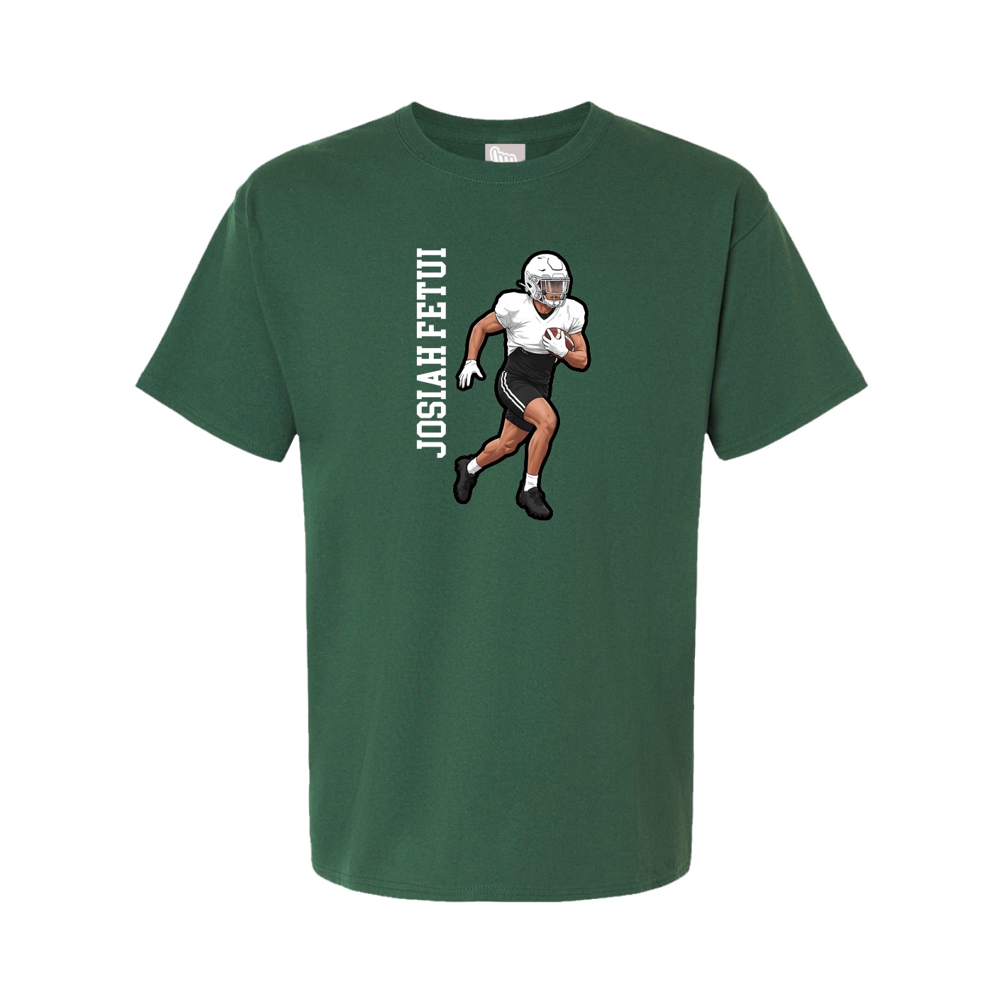 Youth Tee — Name Vertical in Green