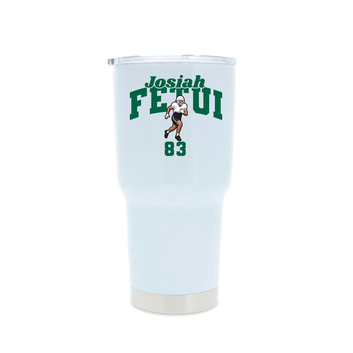 30oz Stainless Steel Tumbler — Signature Arch in White