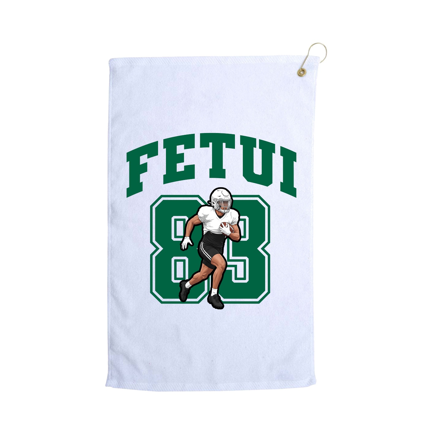 Golf Towel — Number in White