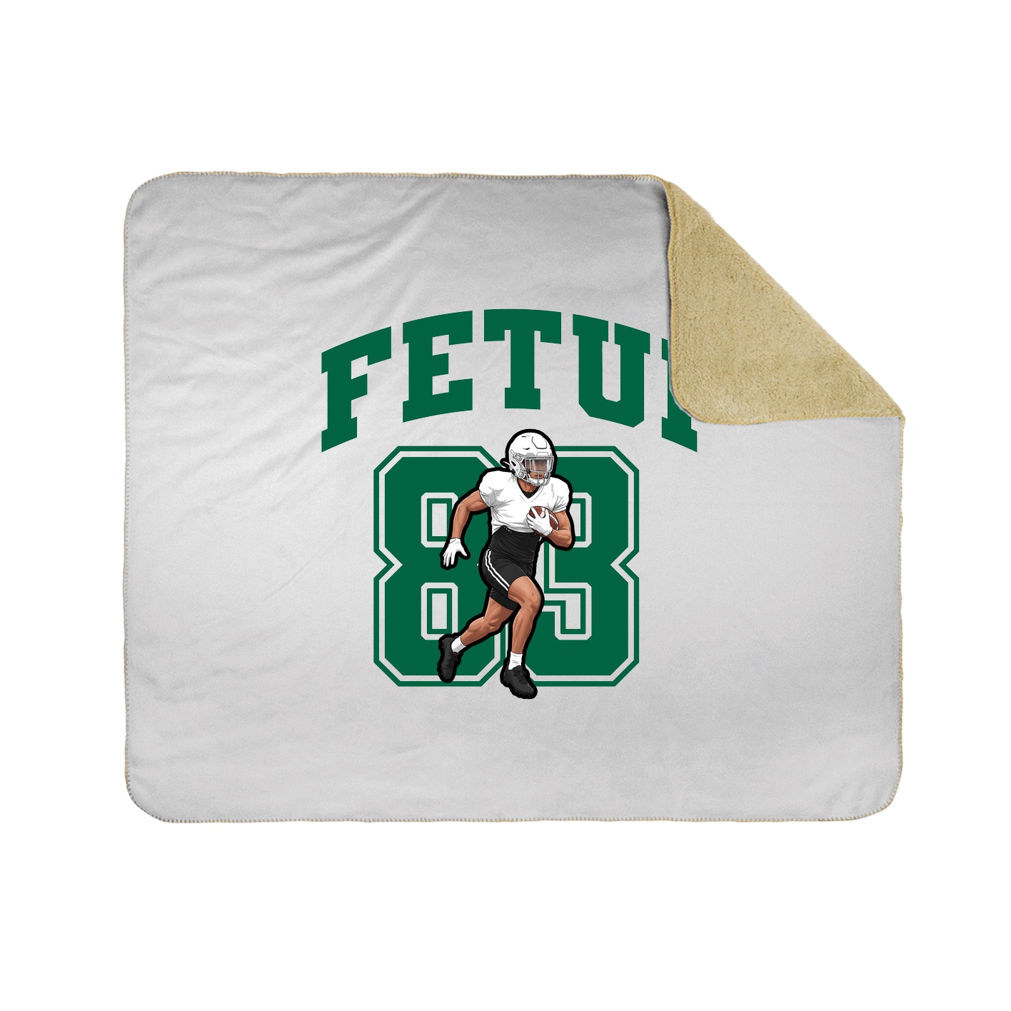 Throw Blanket — Number in White
