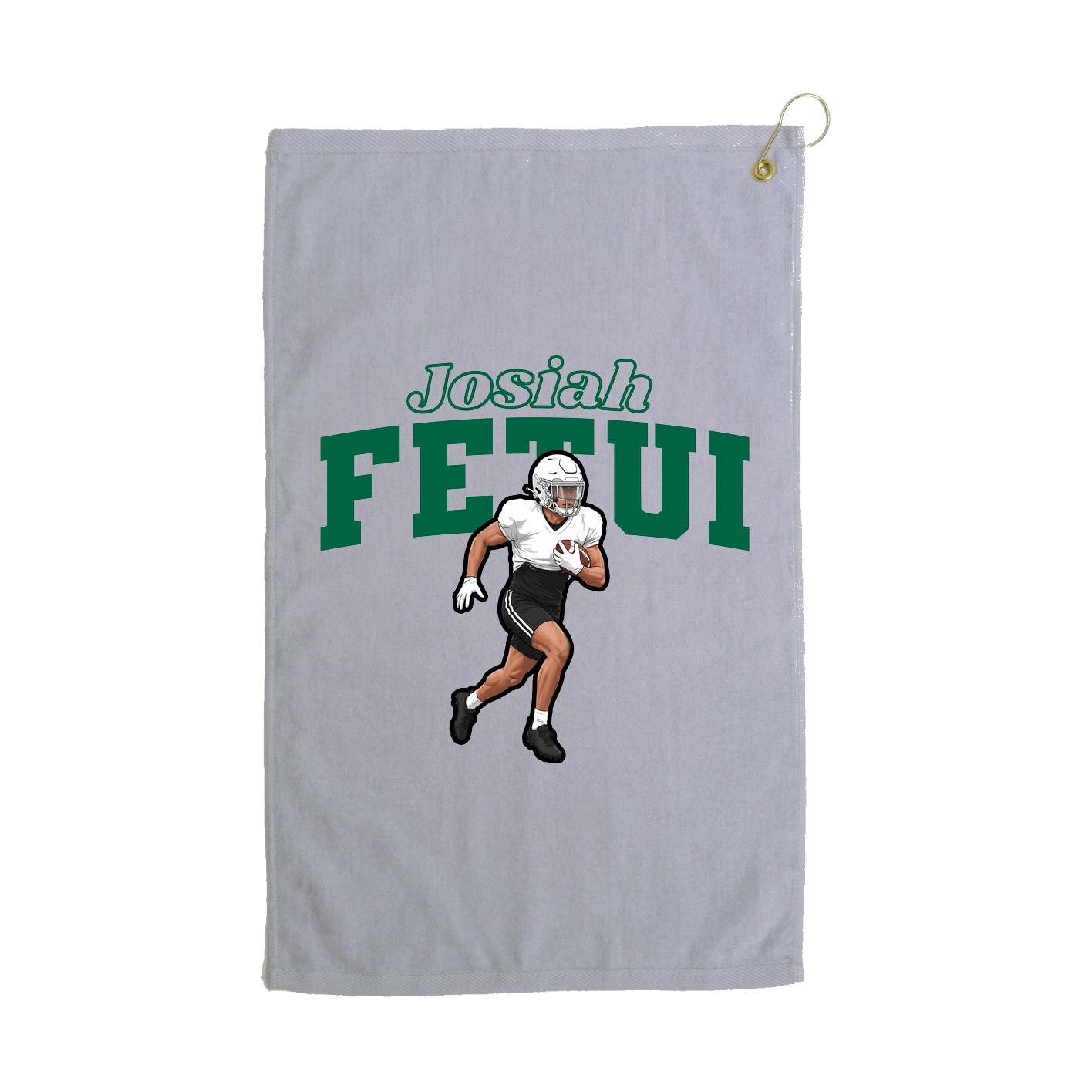 Golf Towel — Name Arch in Grey