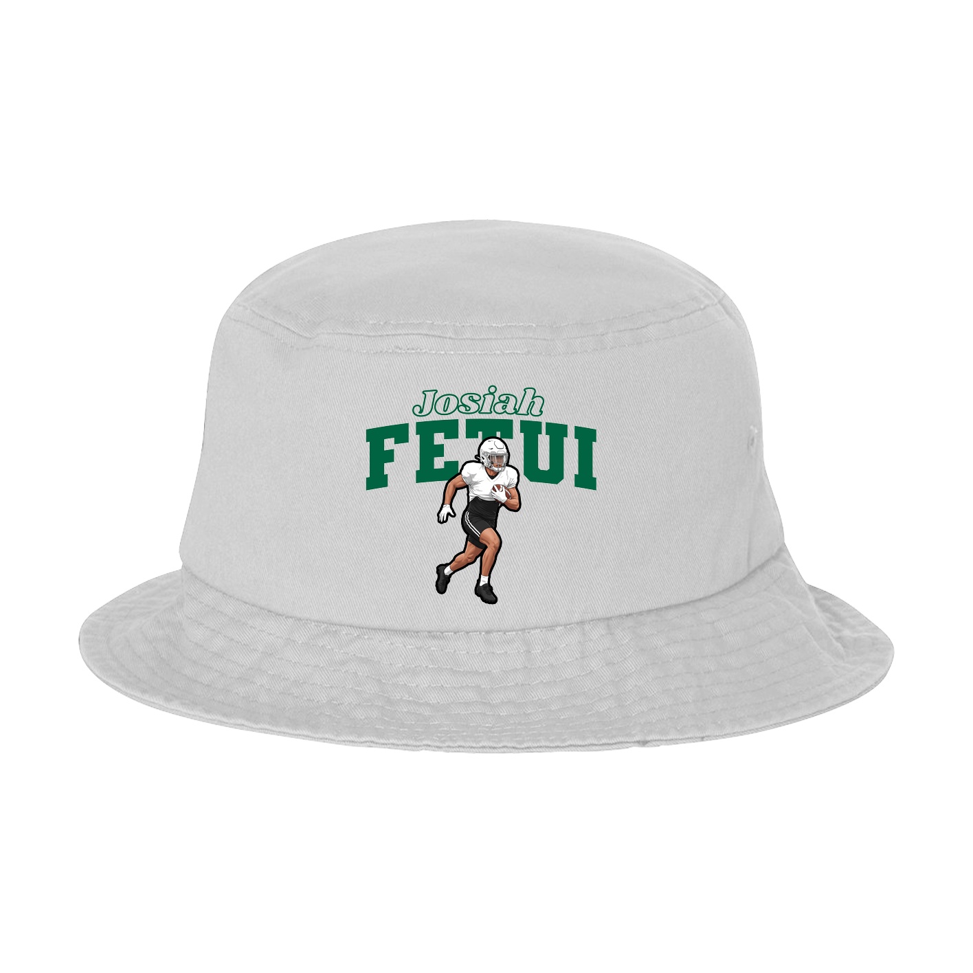 Bucket Cap — Name Arch in White