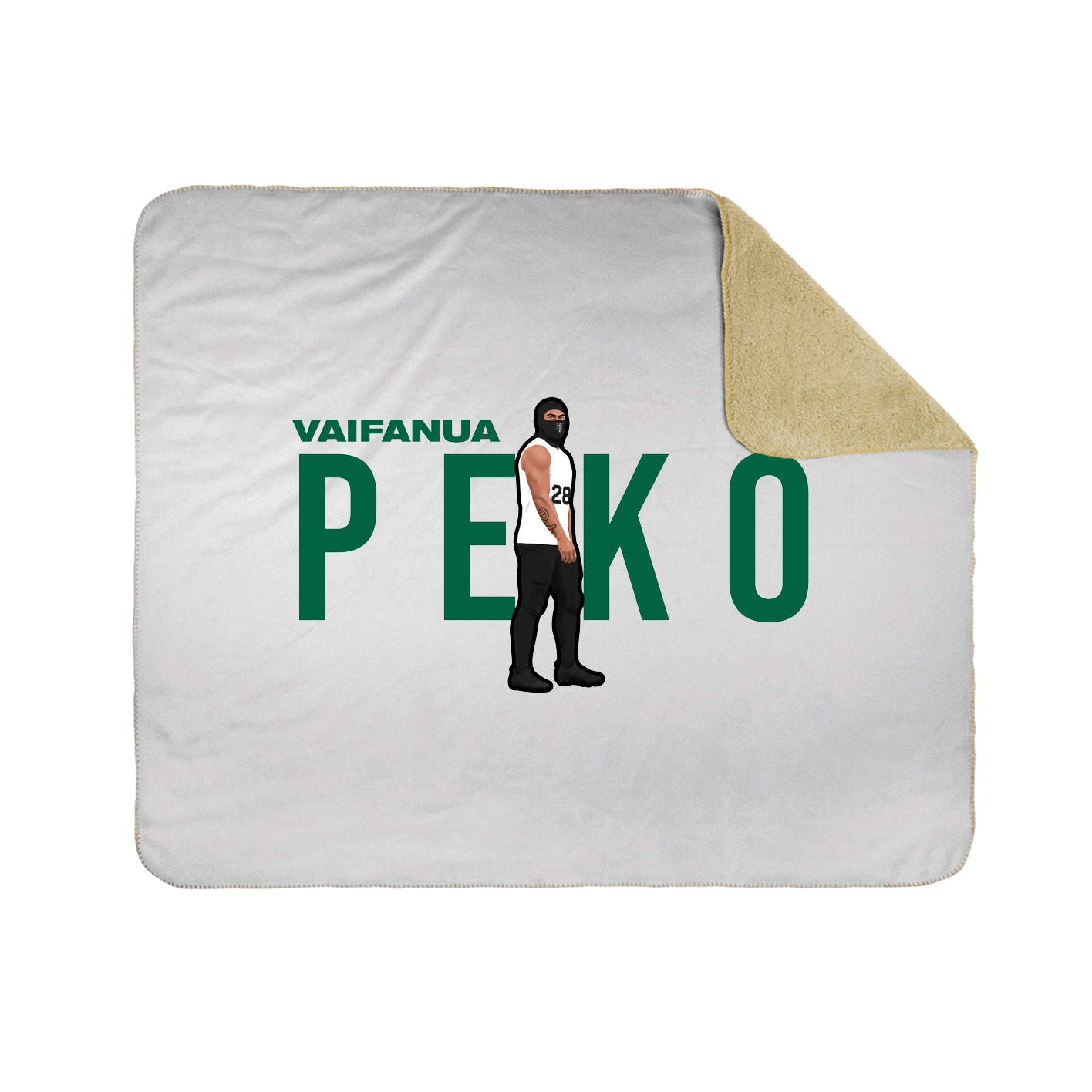 Throw Blanket — Player Name in White