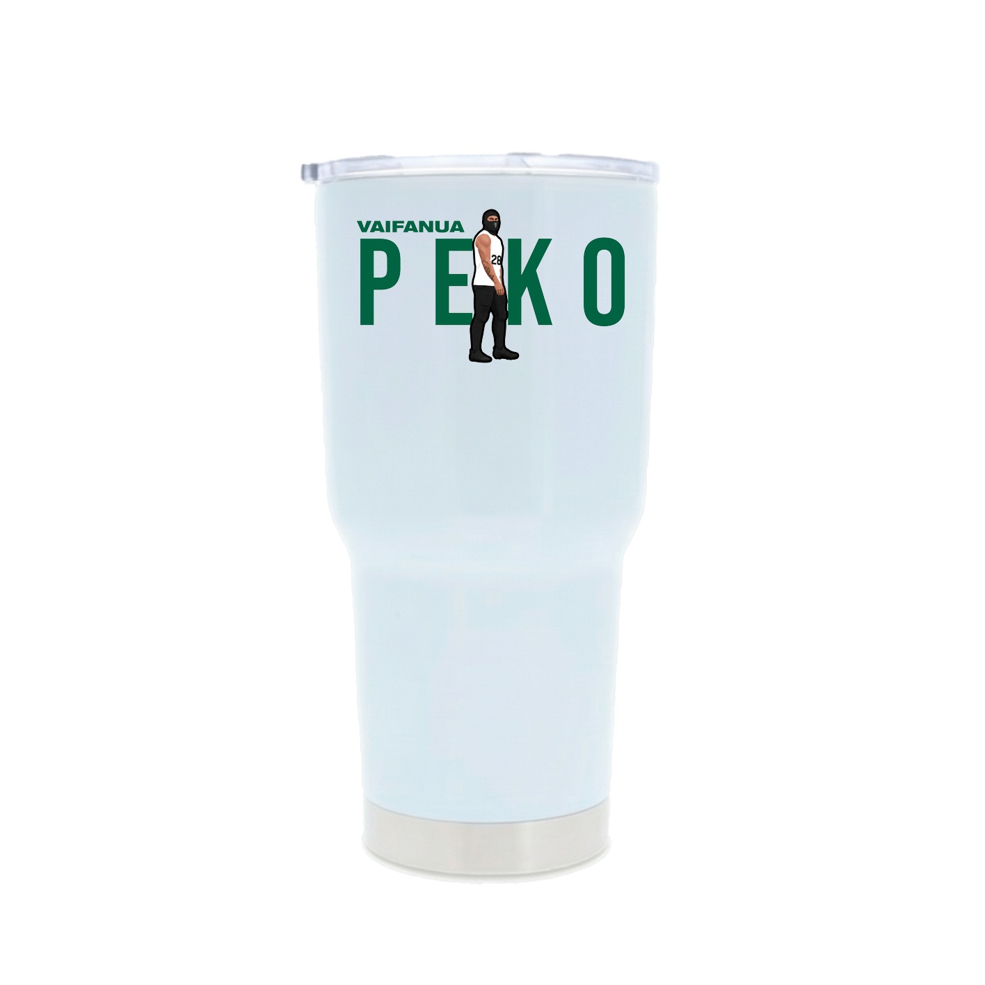 30oz Stainless Steel Tumbler — Player Name in White