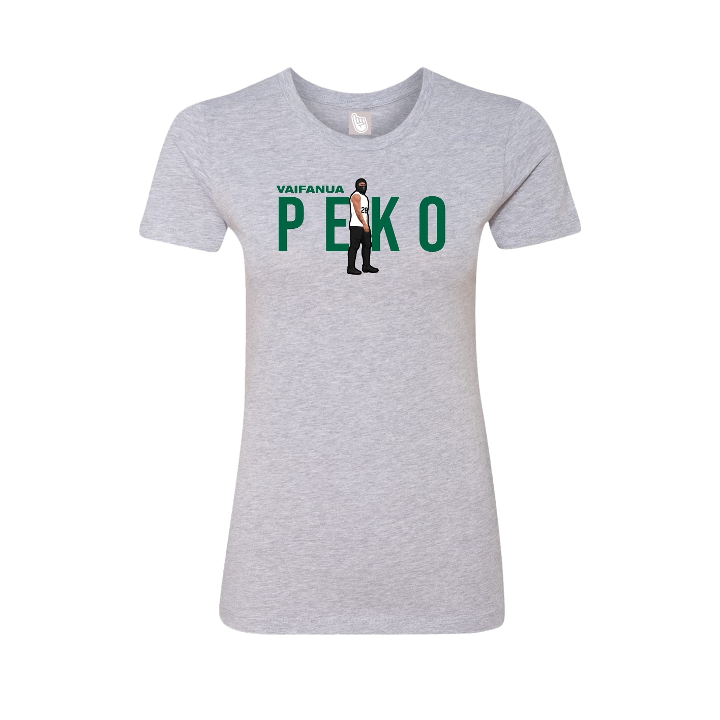 Fitted Women's Tee — Player Name in Grey